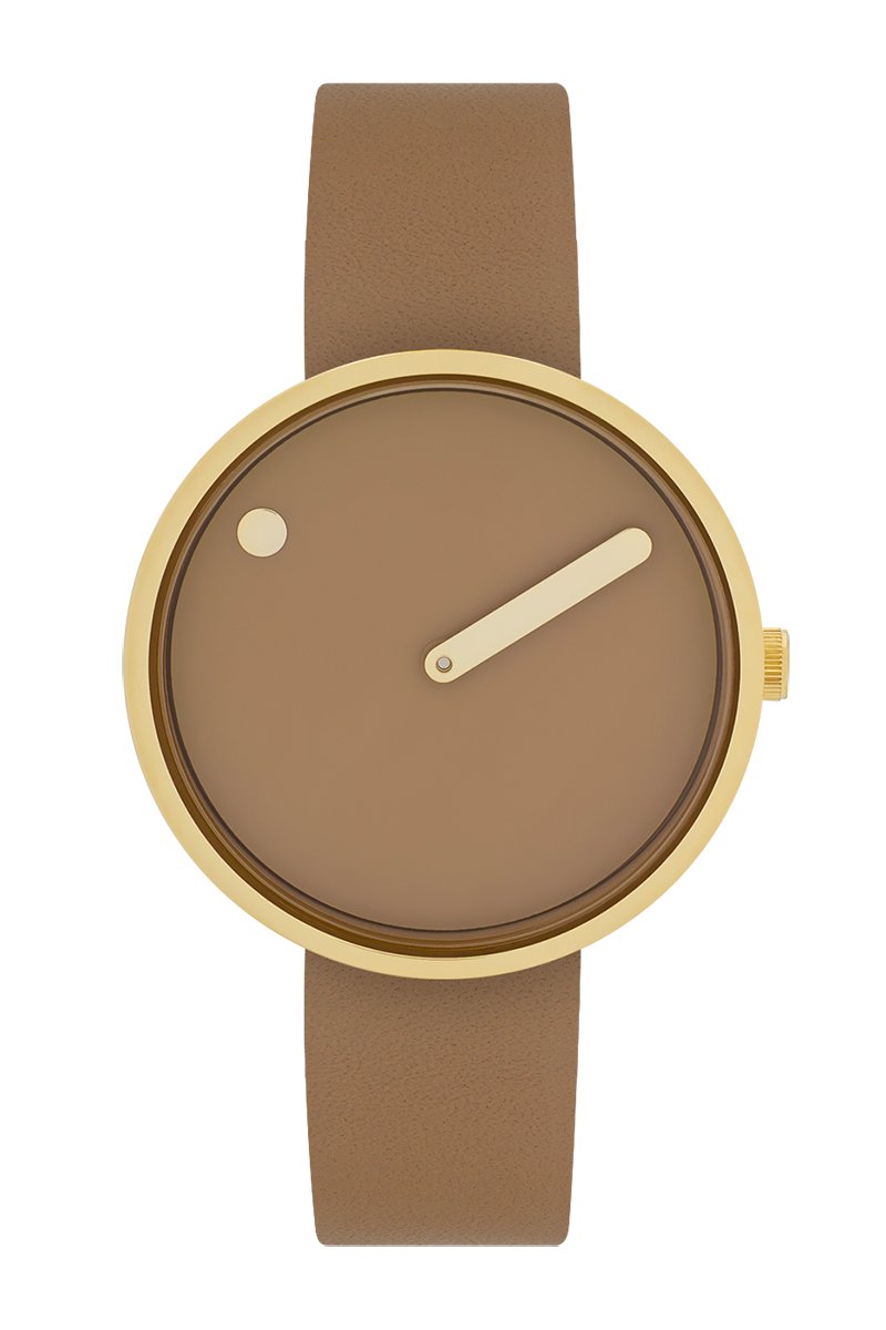 Picto 34002-4814G Cappuccino Brown Unisex 34mm 5ATM