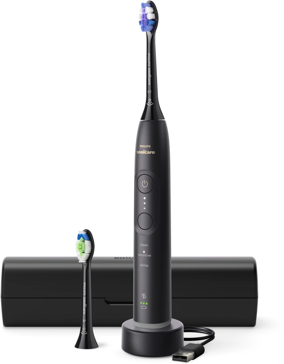 Philips Sonicare 6500 elektrische Zahnbürste mit Ladekoffer, schwarz, HX7411/09, Philips