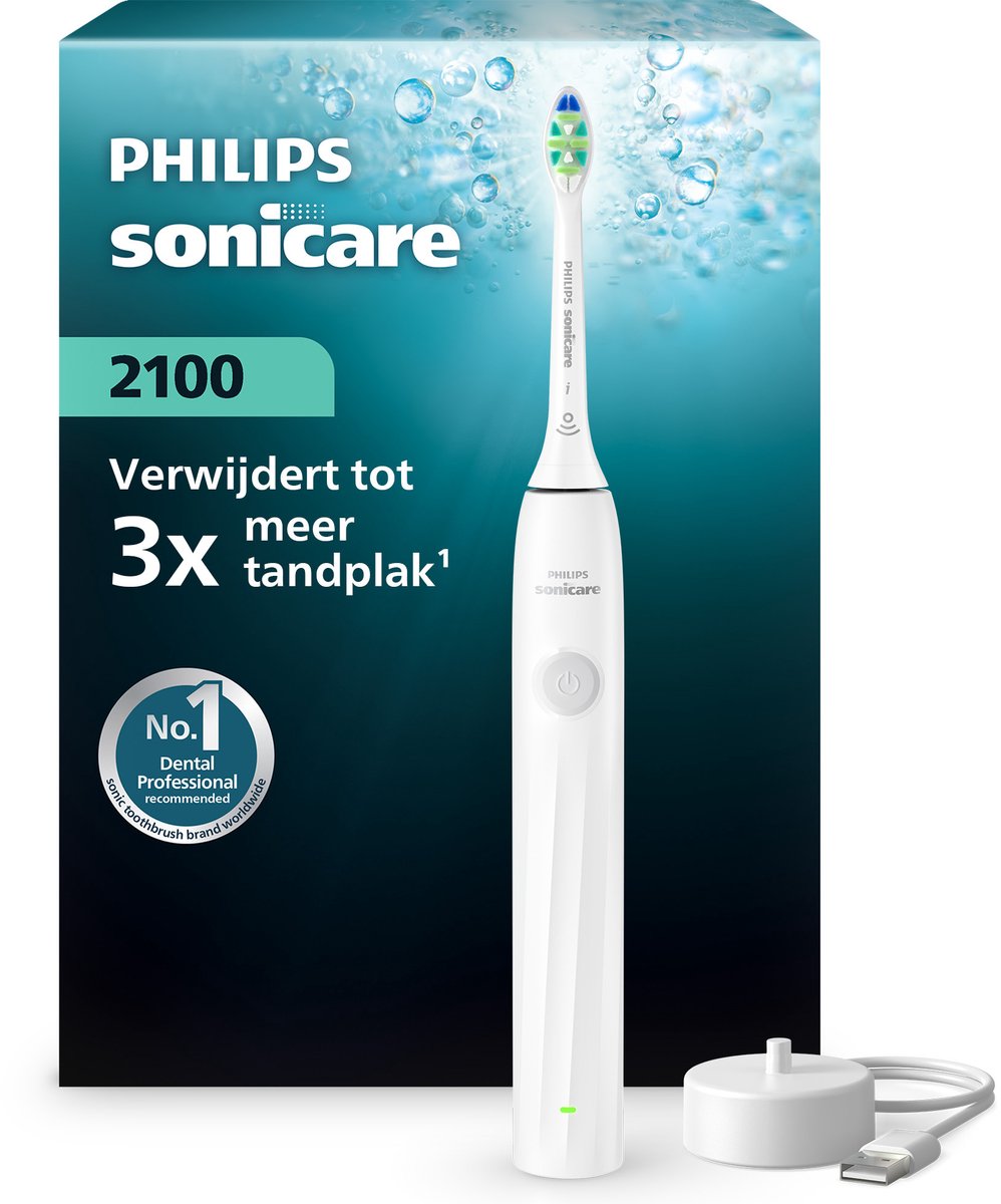 Philips Sonicare 2100 elektrische Zahnbürste, weiß, HX4021/01, 1 Stück, Philips Sonicare