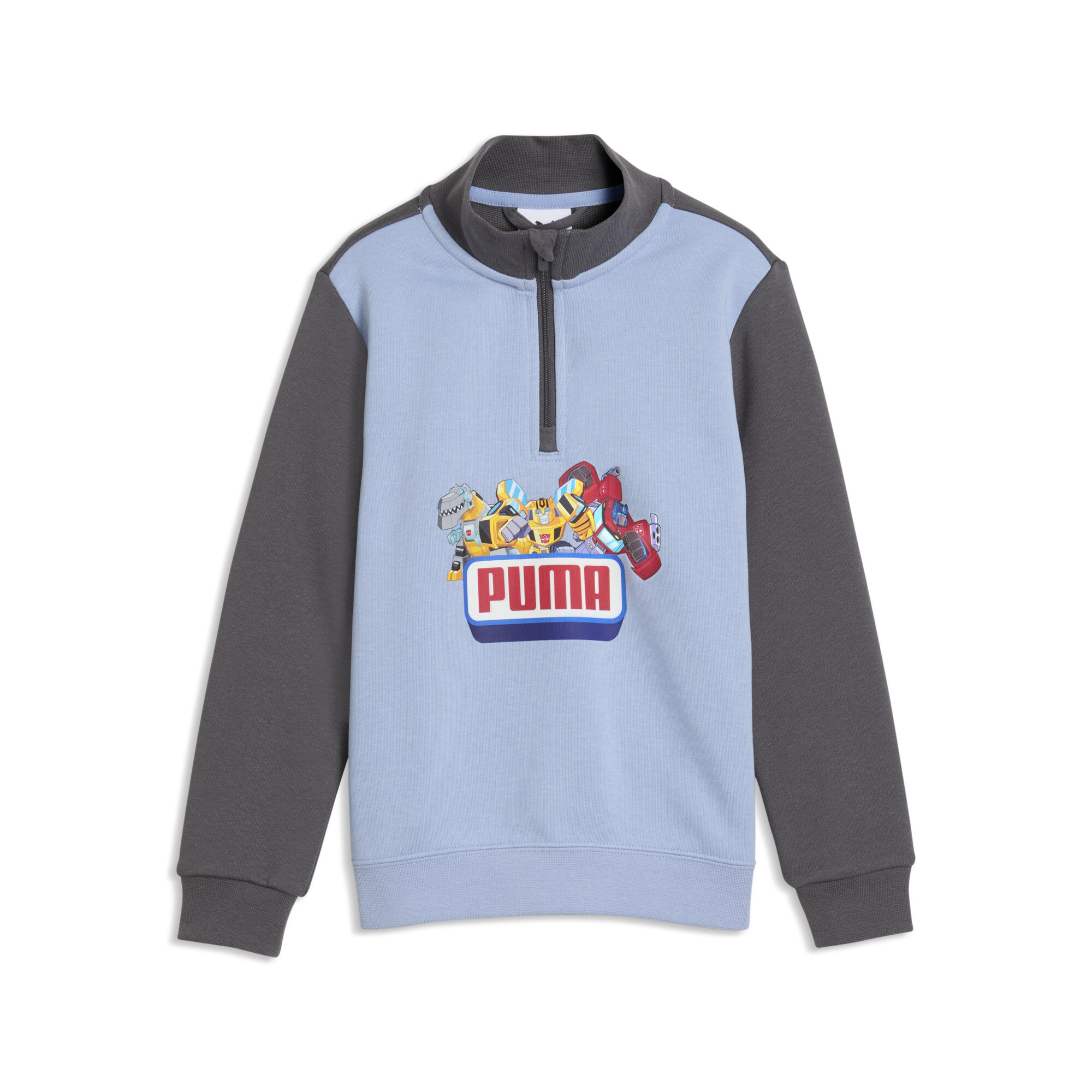 PUMA x TRANSFORMERS Graphic Sweatshirt mit Reißverschluss bis zum Hals Kinder, Accessoires, Grau, 2-3Y