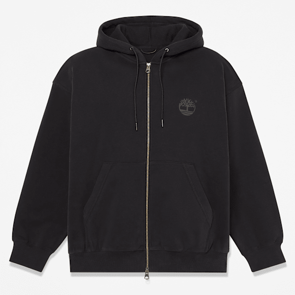 Timberland - Felpa con Cappuccio e Zip Intera Iconic da Uomo in nero, Uomo, nero, Taglia: L