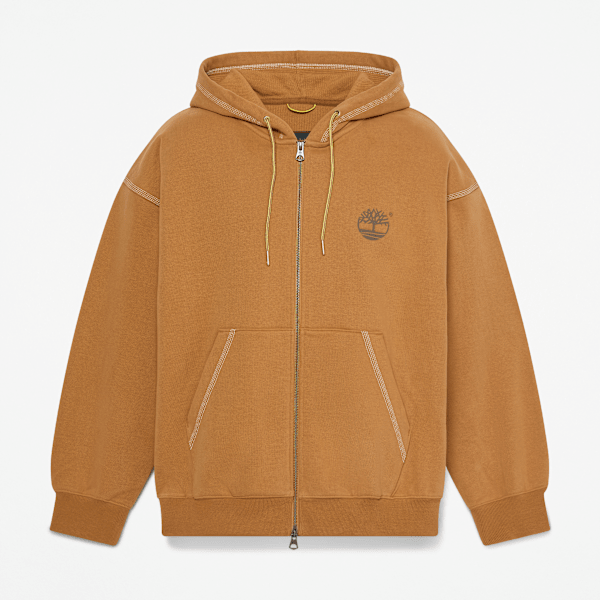 Timberland - Felpa con Cappuccio e Zip Intera Iconic da Uomo in giallo, Uomo, giallo, Taglia: S