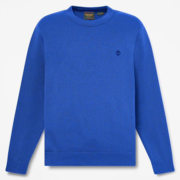 Timberland - Maglione Girocollo in Cotone Williams River da Uomo in blu, Uomo, blu, Taglia: M