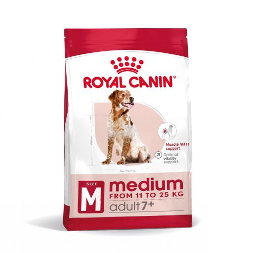 ROYAL CANIN Medium Adult 7+, Trockenfutter für ältere Hunde, 4 kg