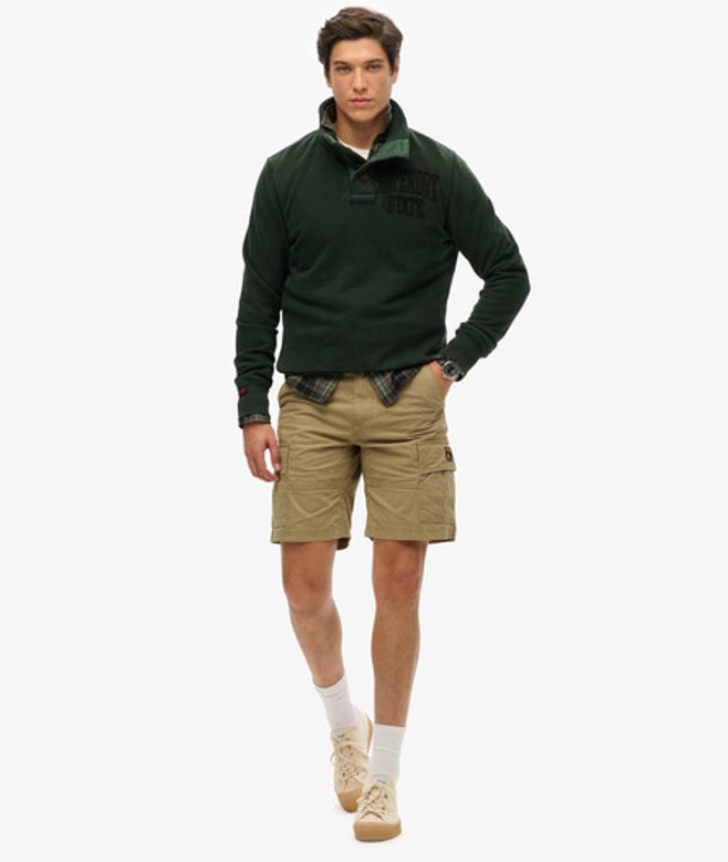 Superdry Herren Heavy Cargo-shorts aus Bio-baumwolle Beige - Größe: 28