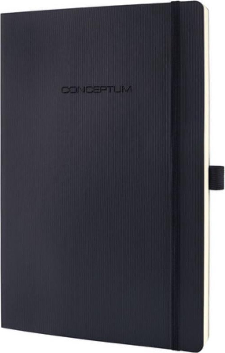 3 x Sigel Notizbuch Conceptum A5 194 Seiten Softcover liniert 80g blac
