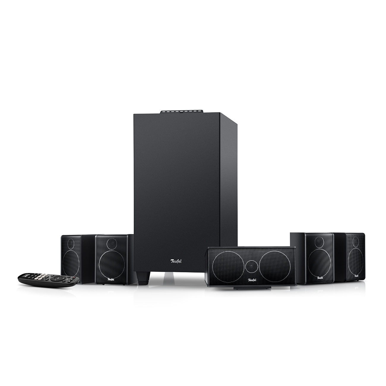 Teufel CONSONO 25 CONCEPT Surround "5.1-Set" 2.1-Komplettsystem AV-Receiver Subwoofer tiefer Kickbass Bluetooth Schwarz