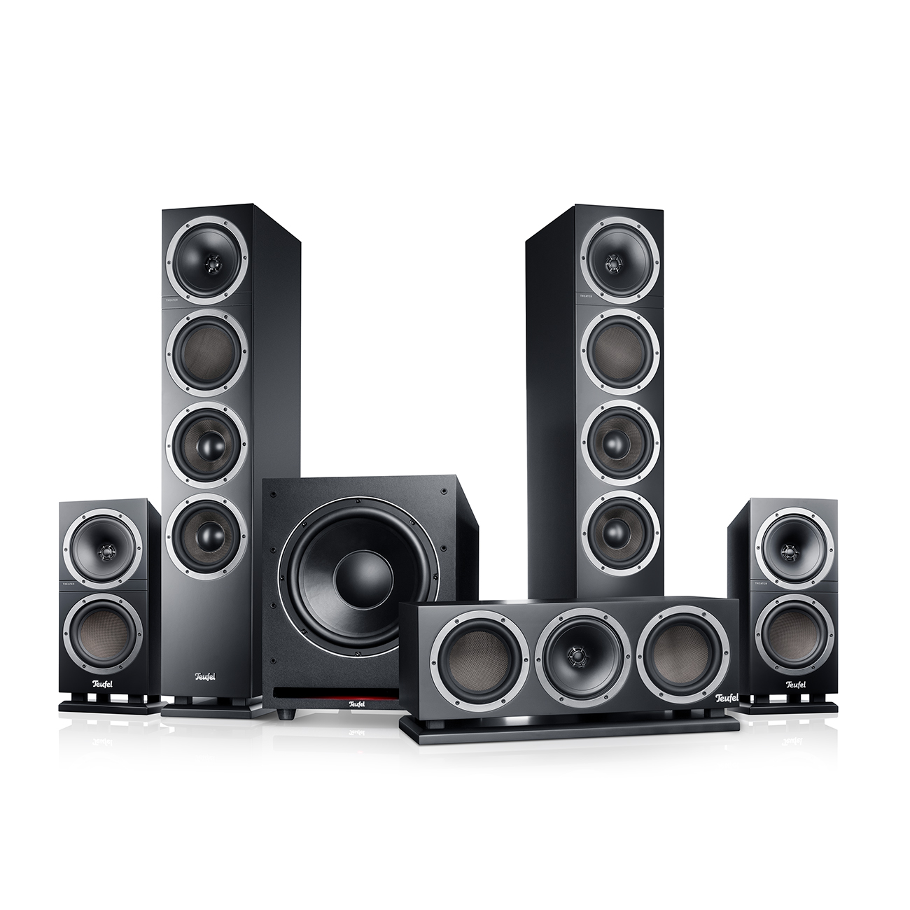 THEATER 500 Surround Direkt "5.1-Set" 5.1 Heimkinosystem mit Standlautsprechern Schwarz