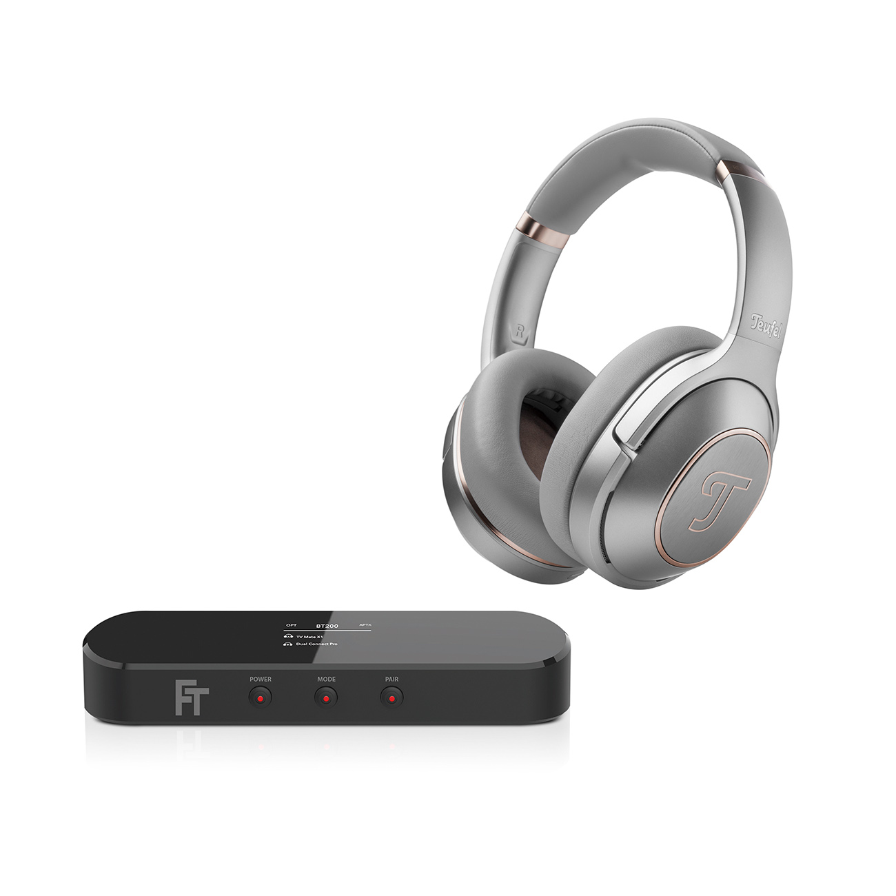 REAL BLUE PRO + FeinTech BT200 Bluetooth Audio Sender Titanium Gray