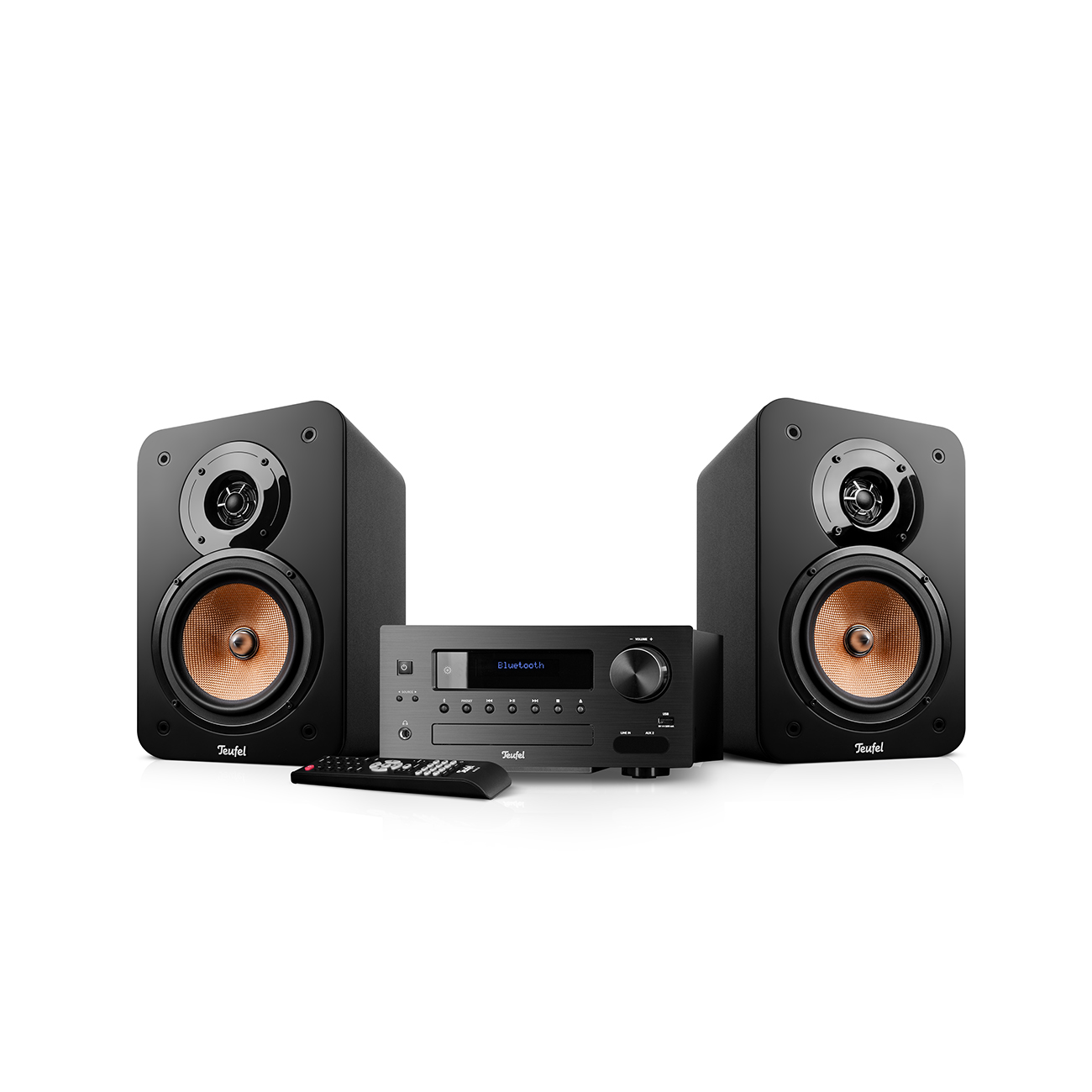 ULTIMA 20 KOMBO 2 Regallautsprecher High-End Stereoanlage mit CD-MP3-Player Bluetooth Schwarz