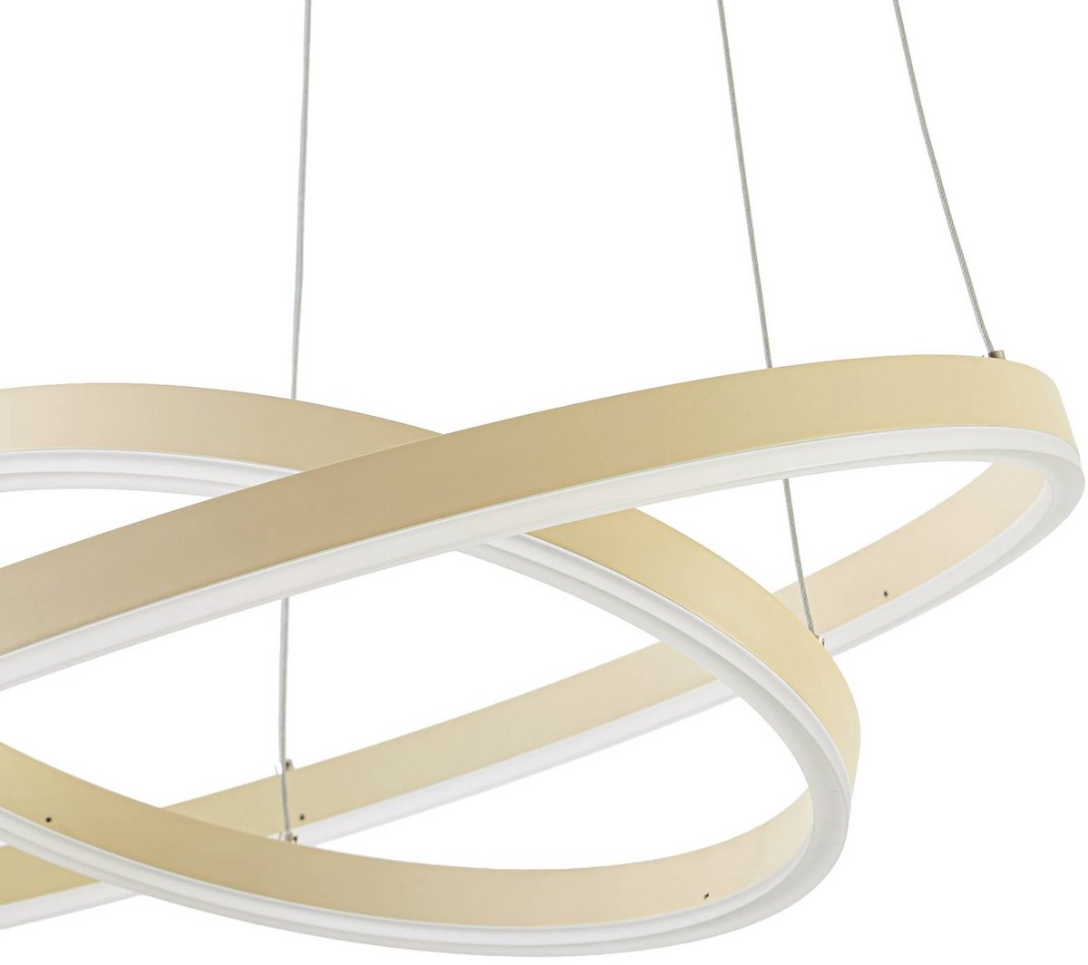Albiona LED-Hängeleuchte, beige, 2 Ringe, Ø 60 cm - Arcchio - Wohnzimmer - Modern - Metall - Mehrflammig