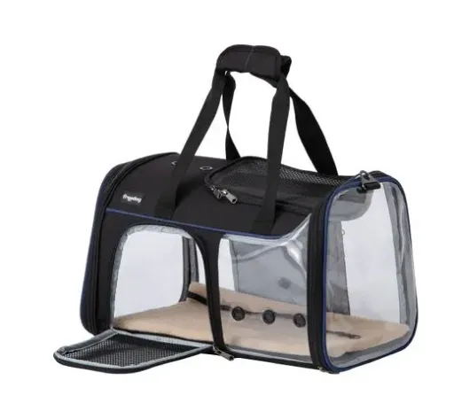 Freedog Transparente Jfk-Tragetasche Für Hunde In Schwarz Und