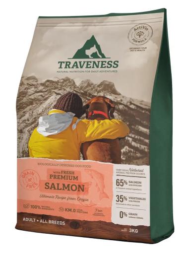 Traveness Natürliches, Getreidefreies Sensitive-Lachs-Rezept Für