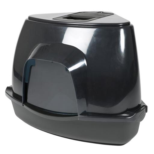 D&D House Prism Black Ecktoilette Für Katzen 56X70X46 Cm