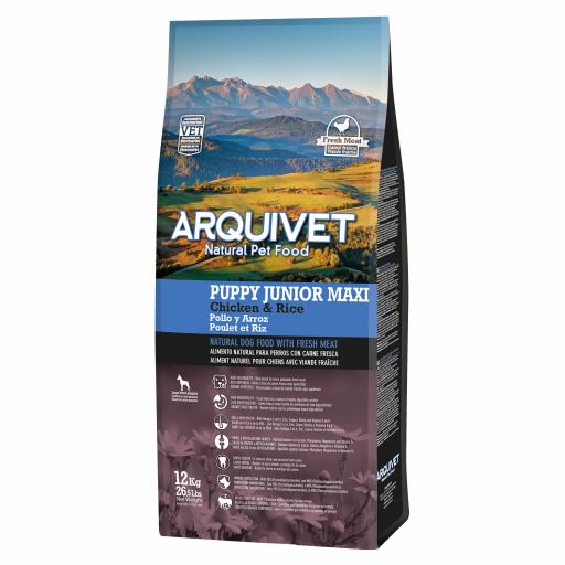 Arquivet Puppy Junior Maxi Huhn & Reis 12 Kg