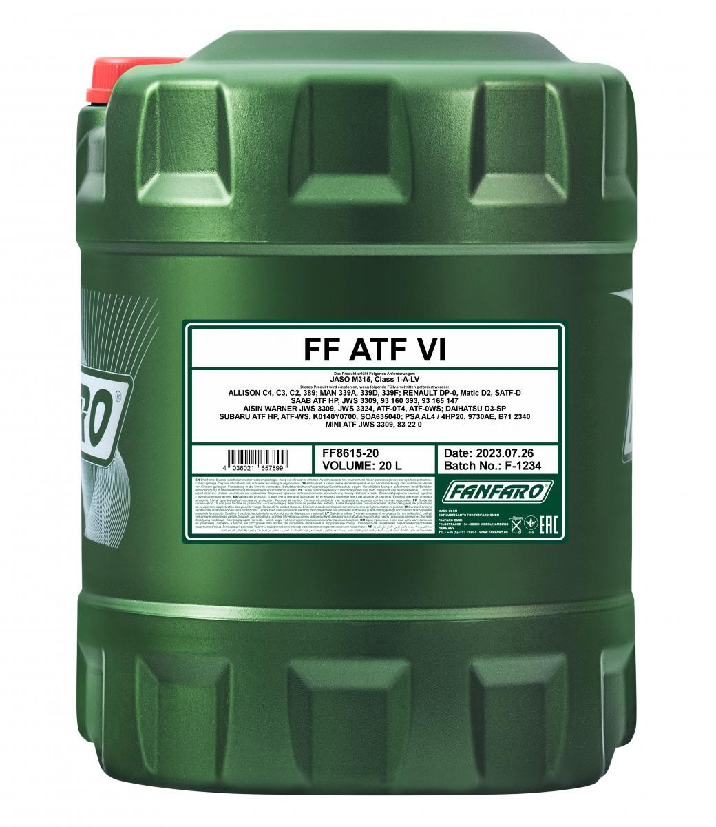 FANFARO Automatikgetriebeöl VW,MERCEDES-BENZ,OPEL FF8615-20
