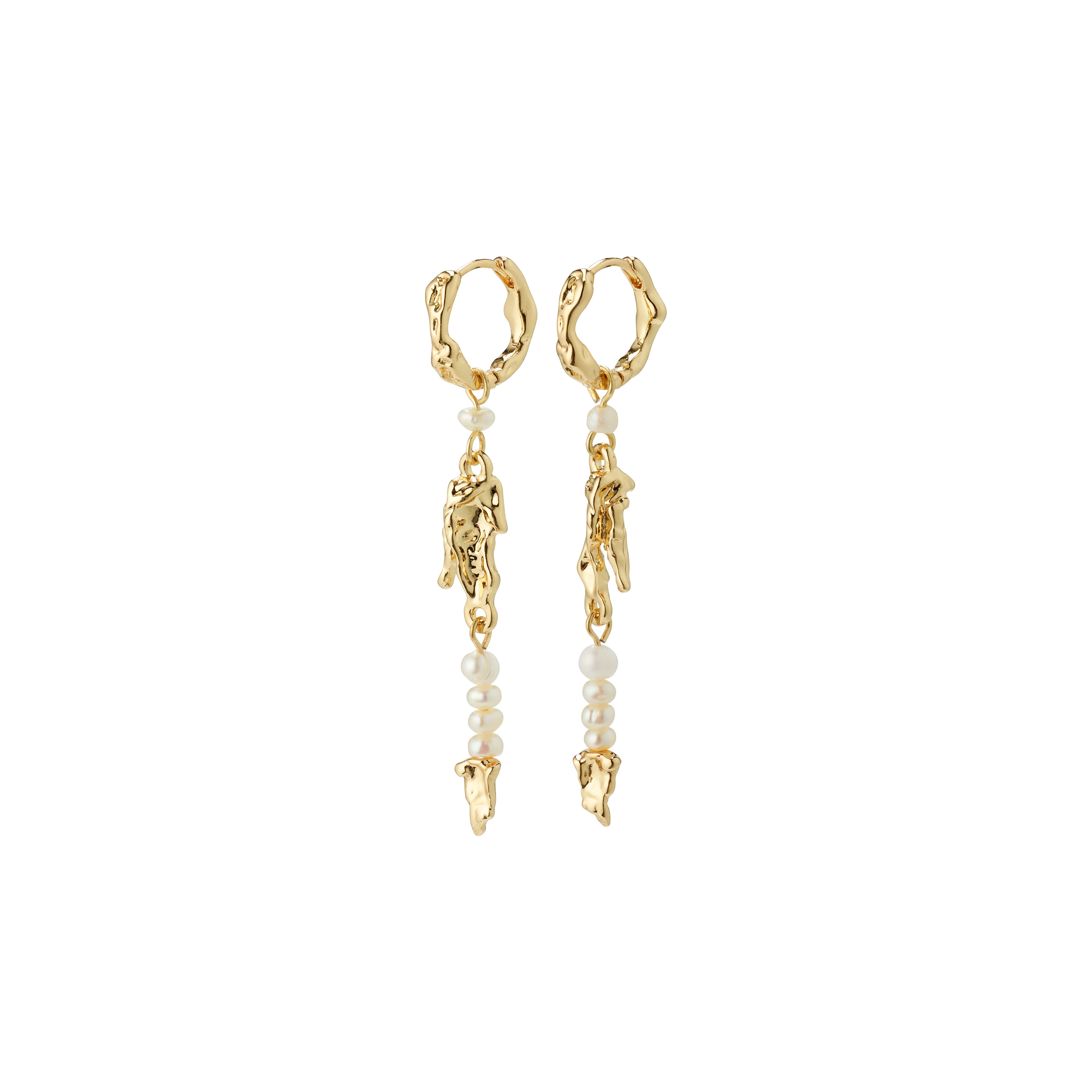 PILGRIM - NIYA Freshwater Pearl Earrings - Gold - 52 mm