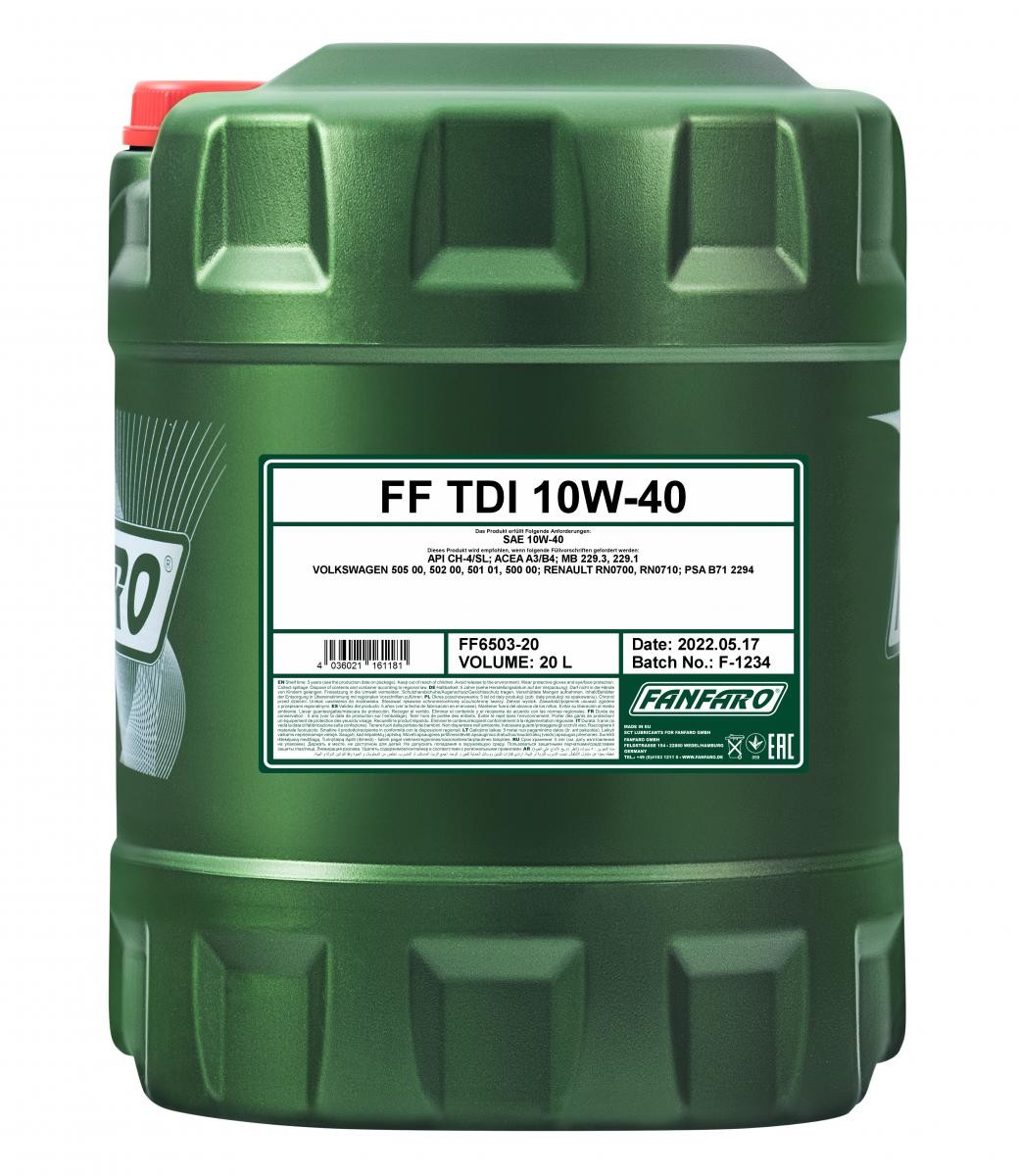 FANFARO Motoröl VW,AUDI,SKODA FF6503-20 Motorenöl,Öl,Öl für Motor