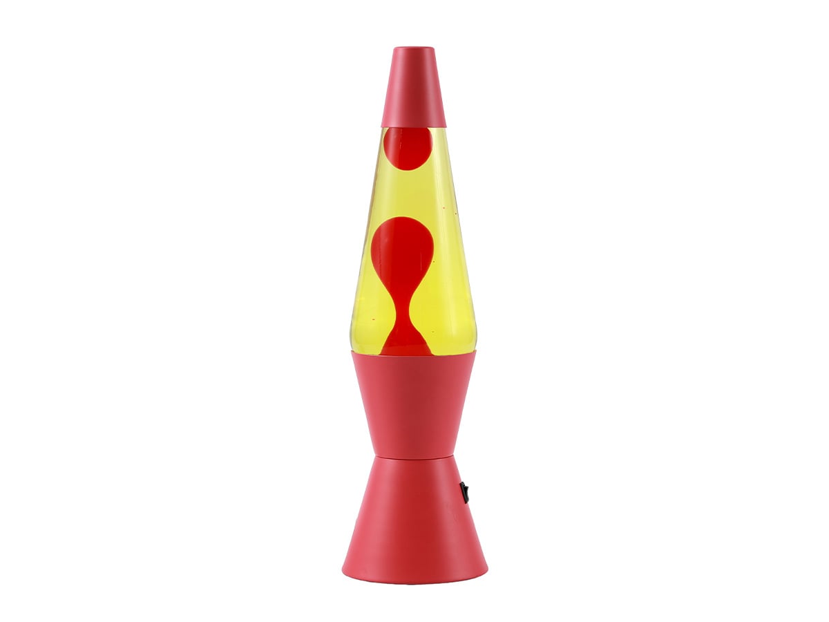 iTotal - Spaceship LED Lava Lamp - Pink base, yellow liquid and red wax (XL3333)