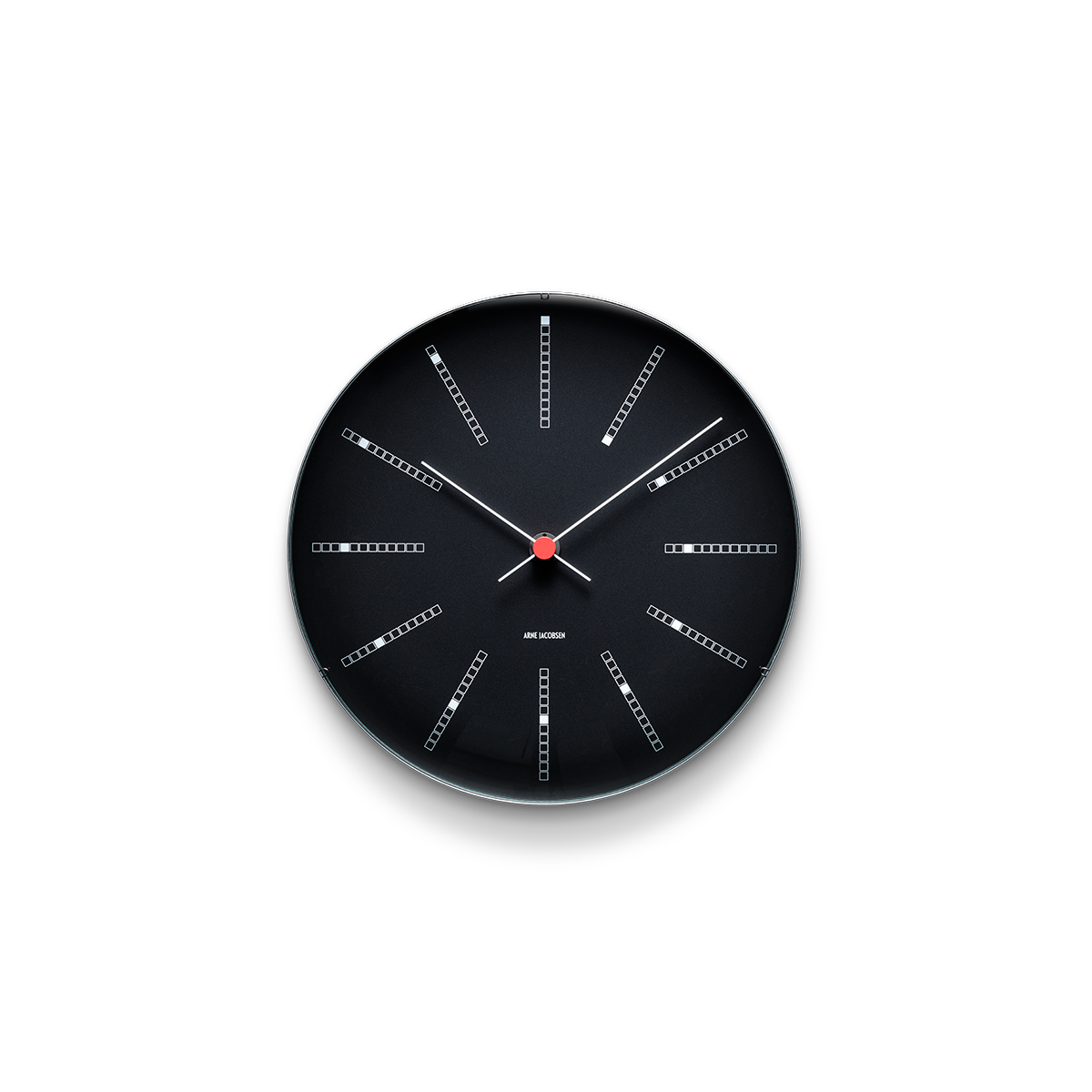 Arne Jacobsen – Bankers Wanduhr – Ø 21 cm – Schwarz