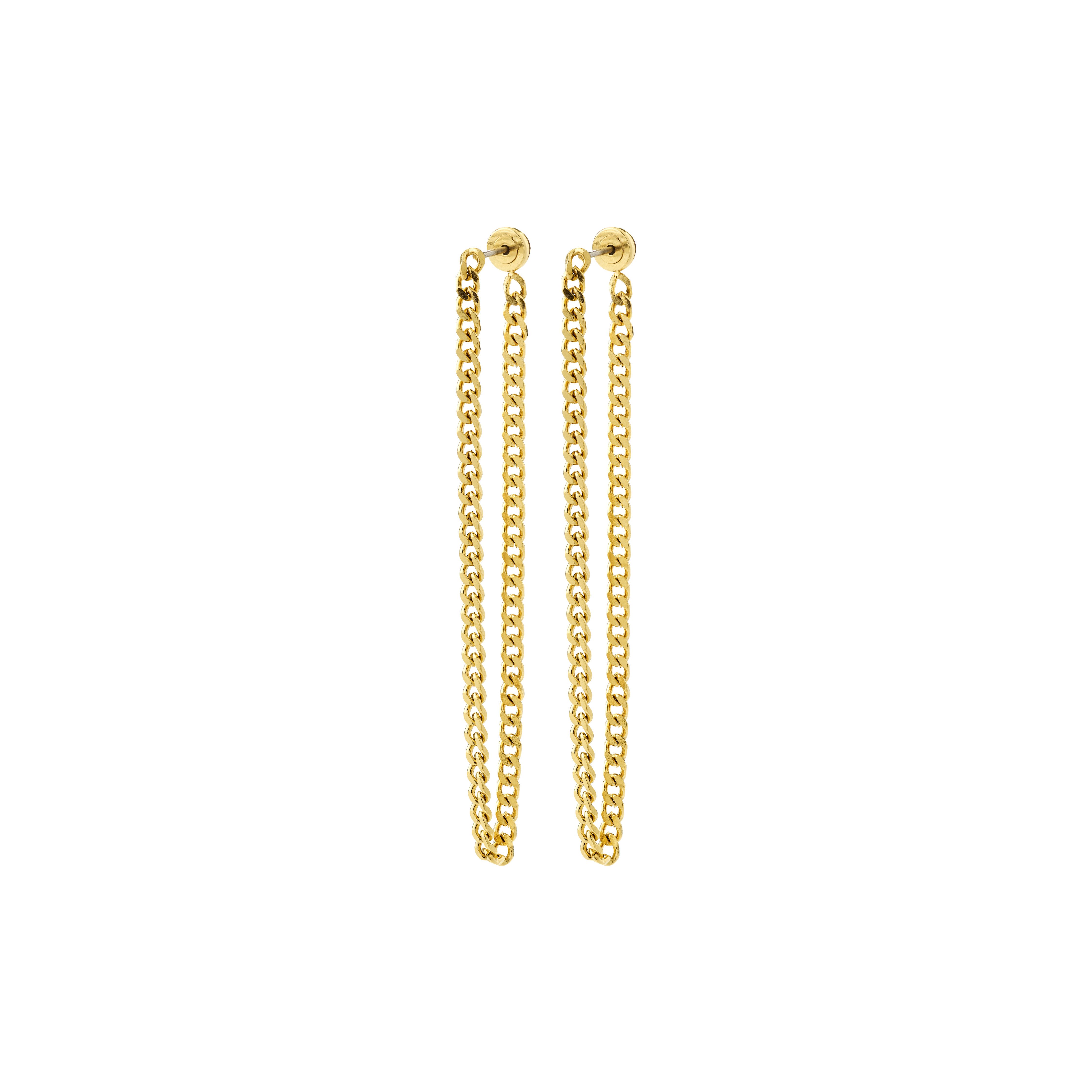 PILGRIM - INNER Chain Earrings - Gold-Plated - 70 mm