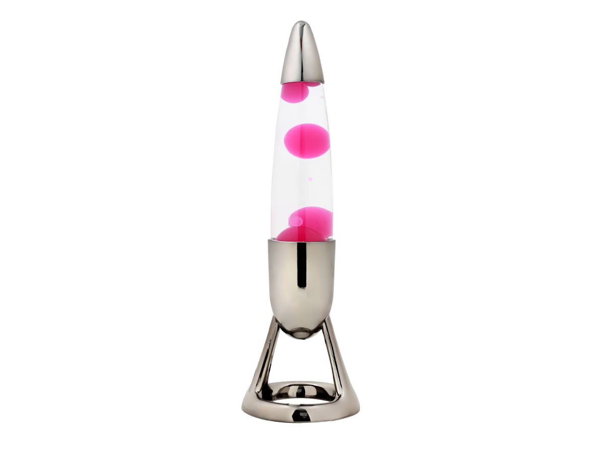 iTotal - Missile LED Lava Lamp with Color-changing Light - Pink - Diameter 10.7 cm x Height 36.5 cm