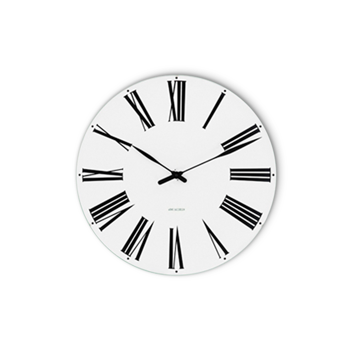 Arne Jacobsen – Roman Wanduhr – Ø29 cm – Weiß
