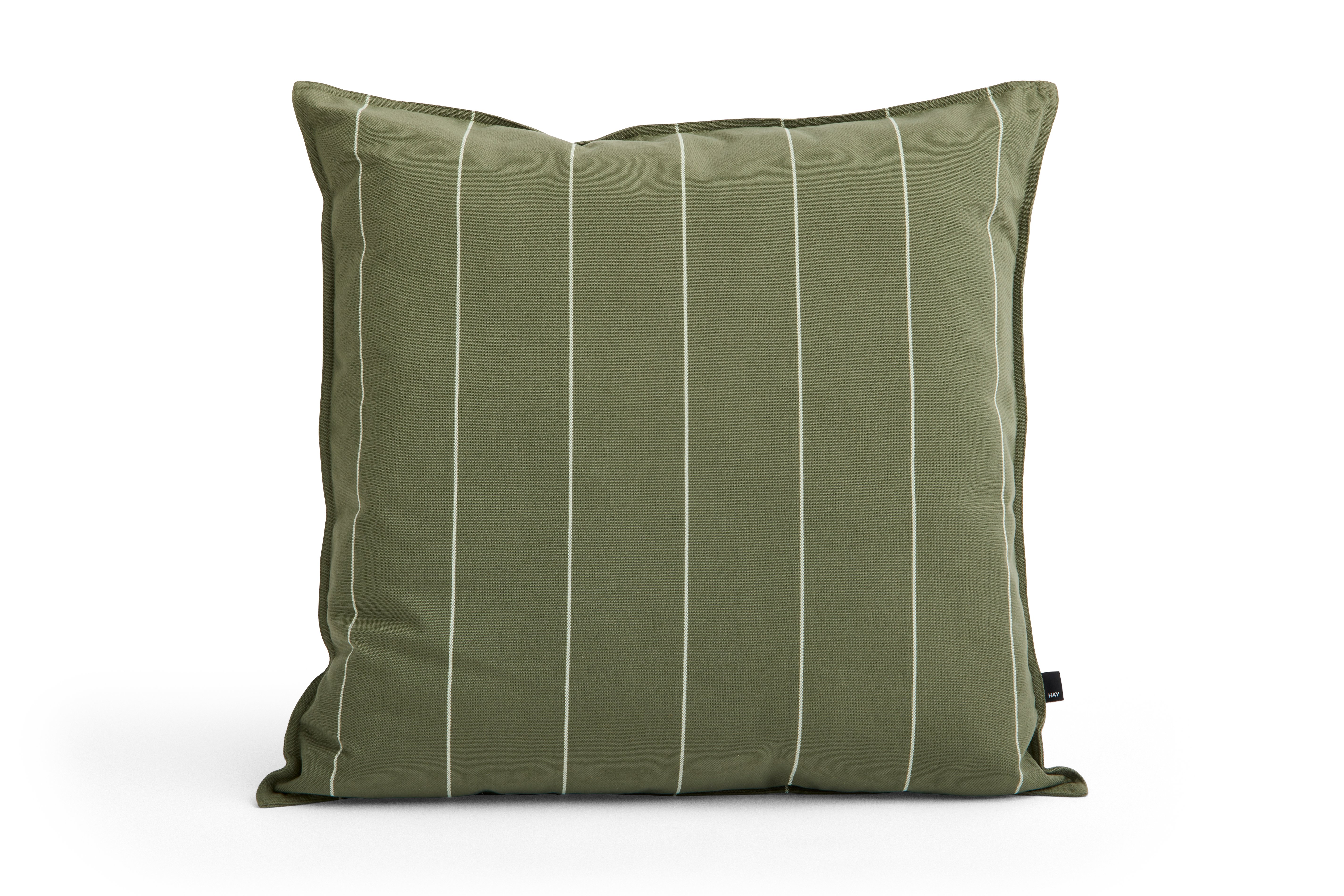 HAY - Terrazza Cushion - 60x60 cm - Olivfarbener Schmaler Streifen