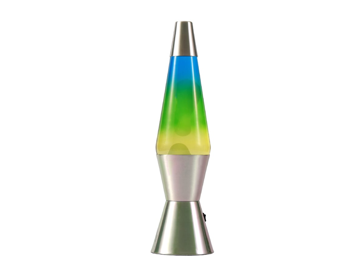 iTotal - Spaceship LED Lava Lamp with Chrome Base - Yellow/Blue (XL3322)
