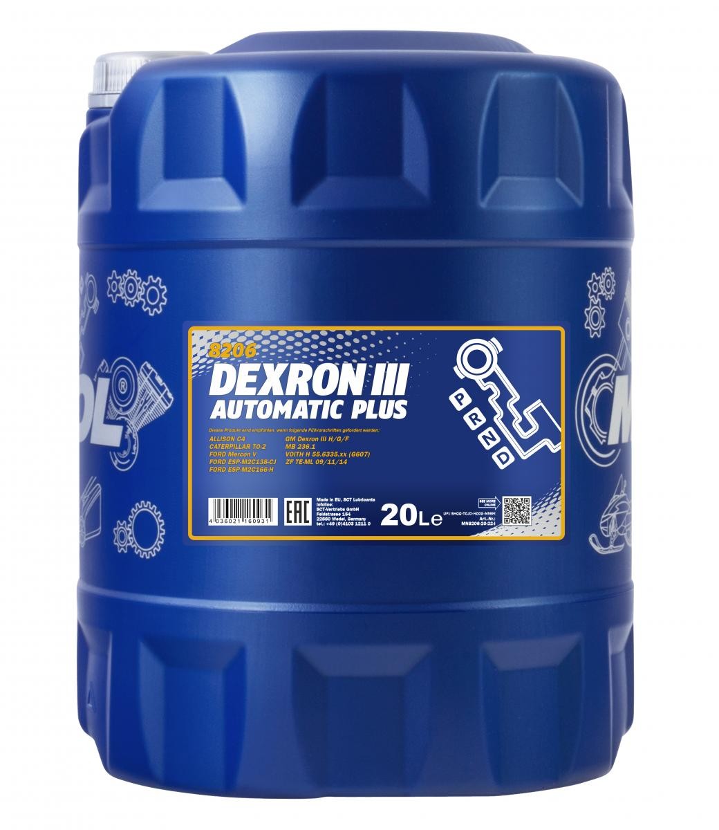 MANNOL Automatikgetriebeöl MERCEDES-BENZ,VOLVO,IVECO MN8206-20