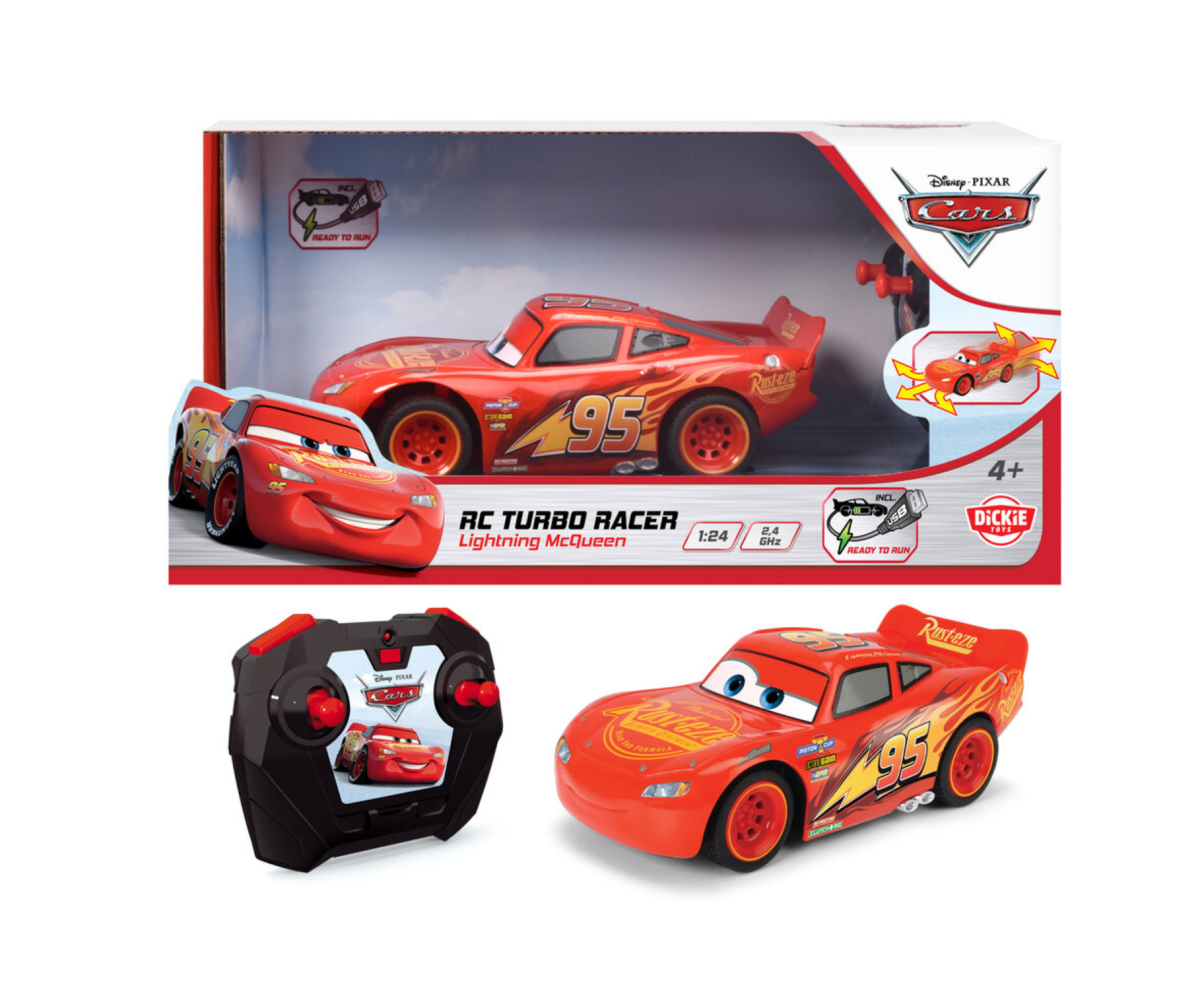 Jada - RC Cars 3 - Lightning Mcqueen Turbo Racer (203084038)