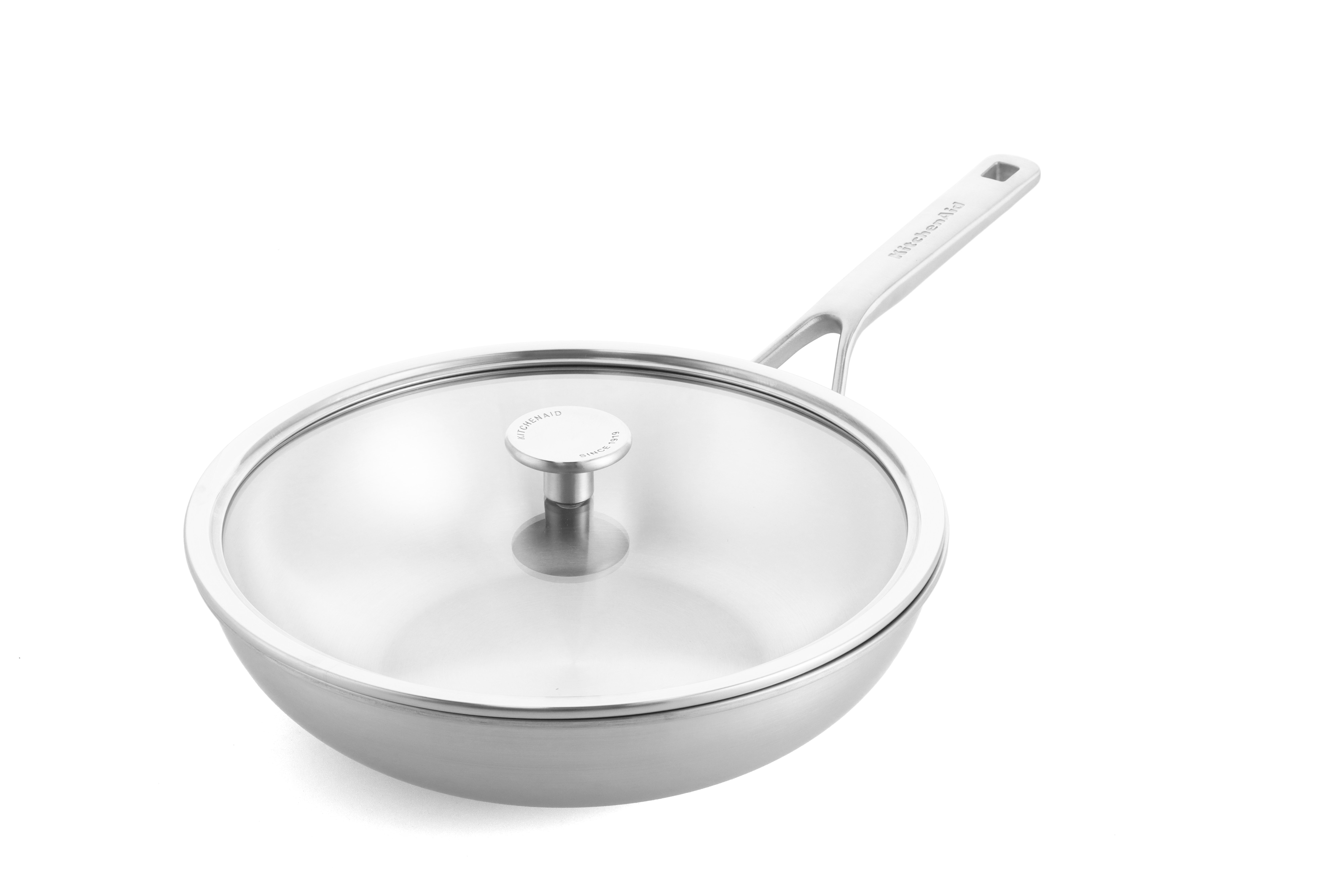KitchenAid - Multiply Wok with Lid - Silver - 28 cm