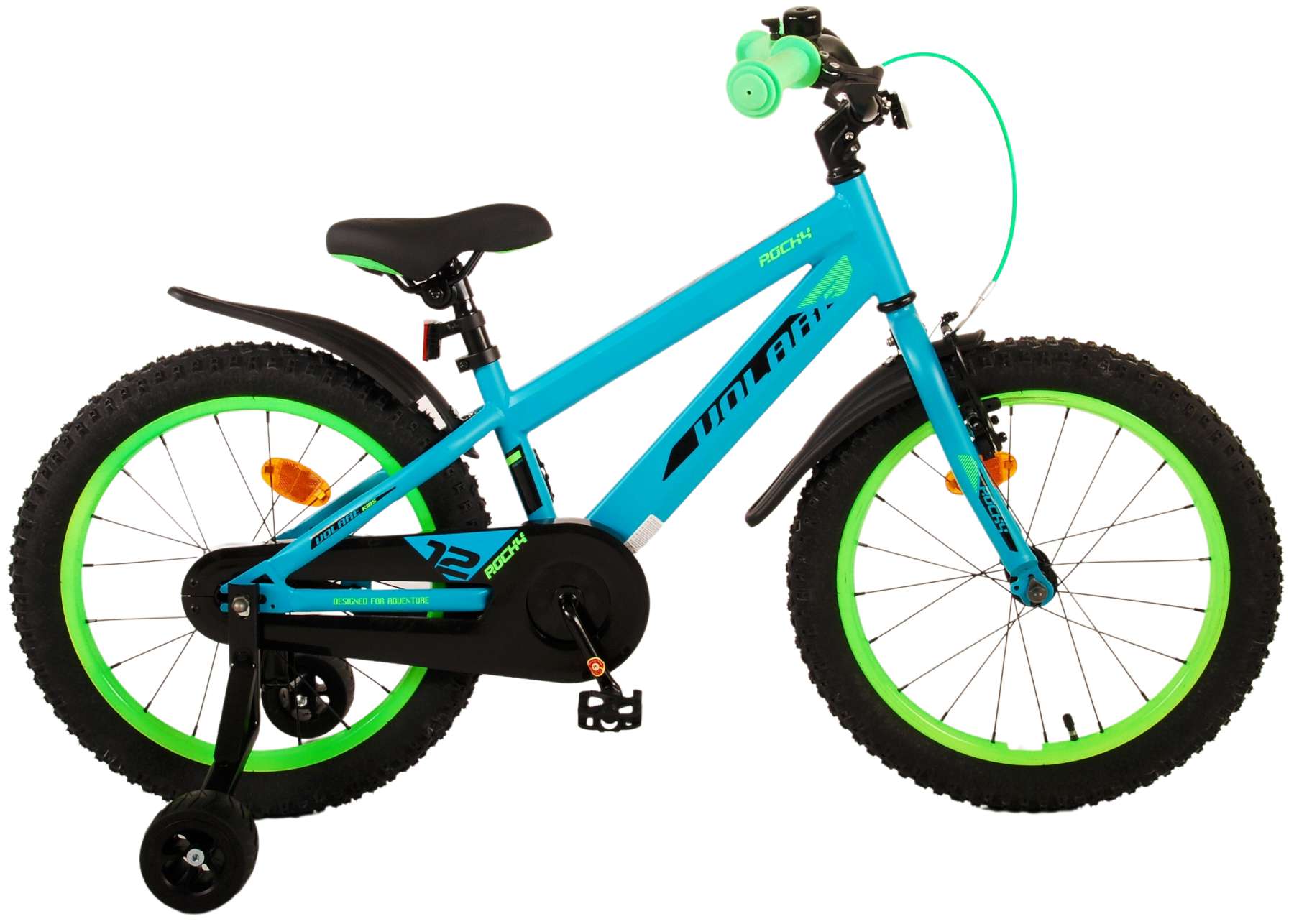 Volare – Kinderfahrrad 18" – Rocky Grün