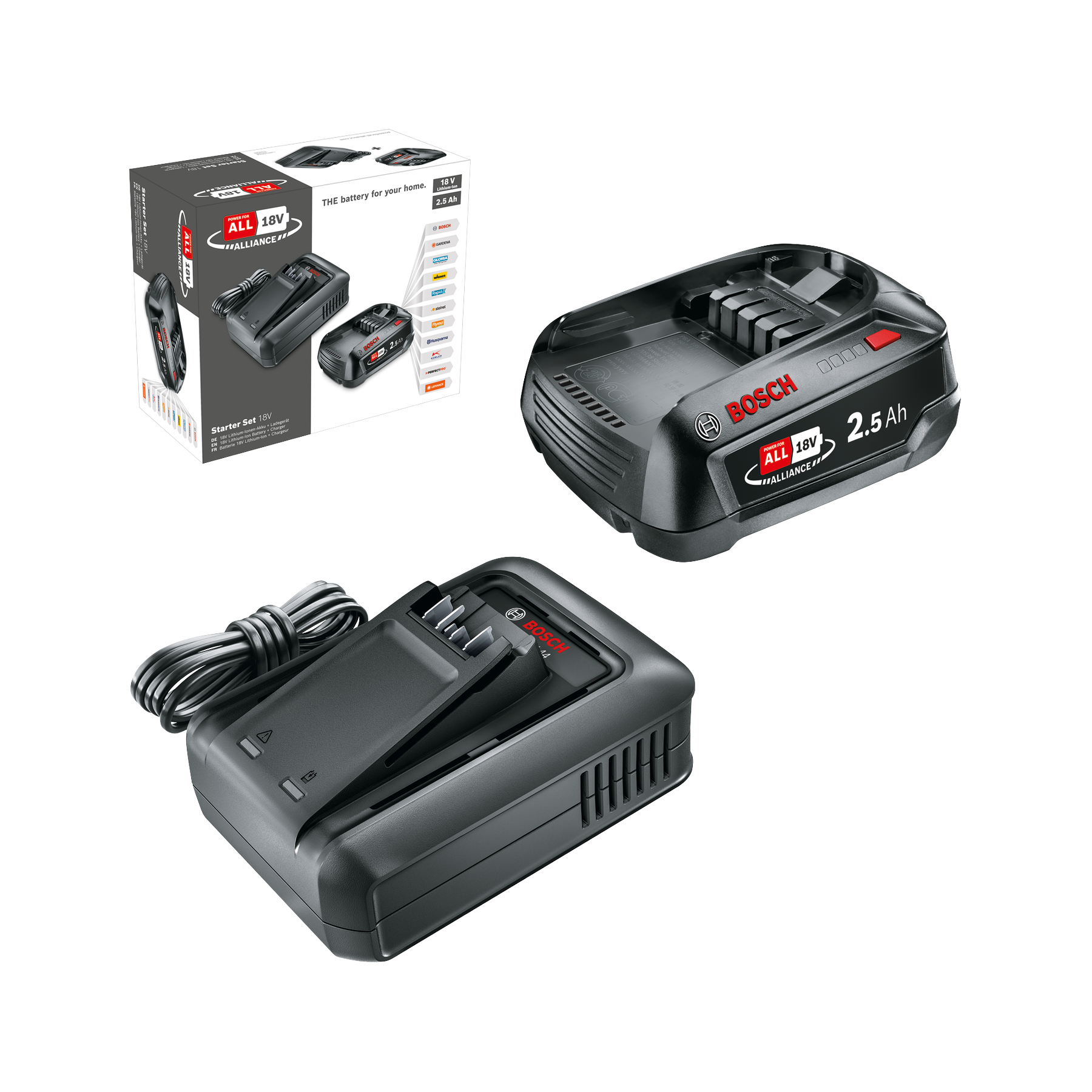 Bosch - Akkuset 18V 2,5Ah mit Ladegerät AL18V-44
