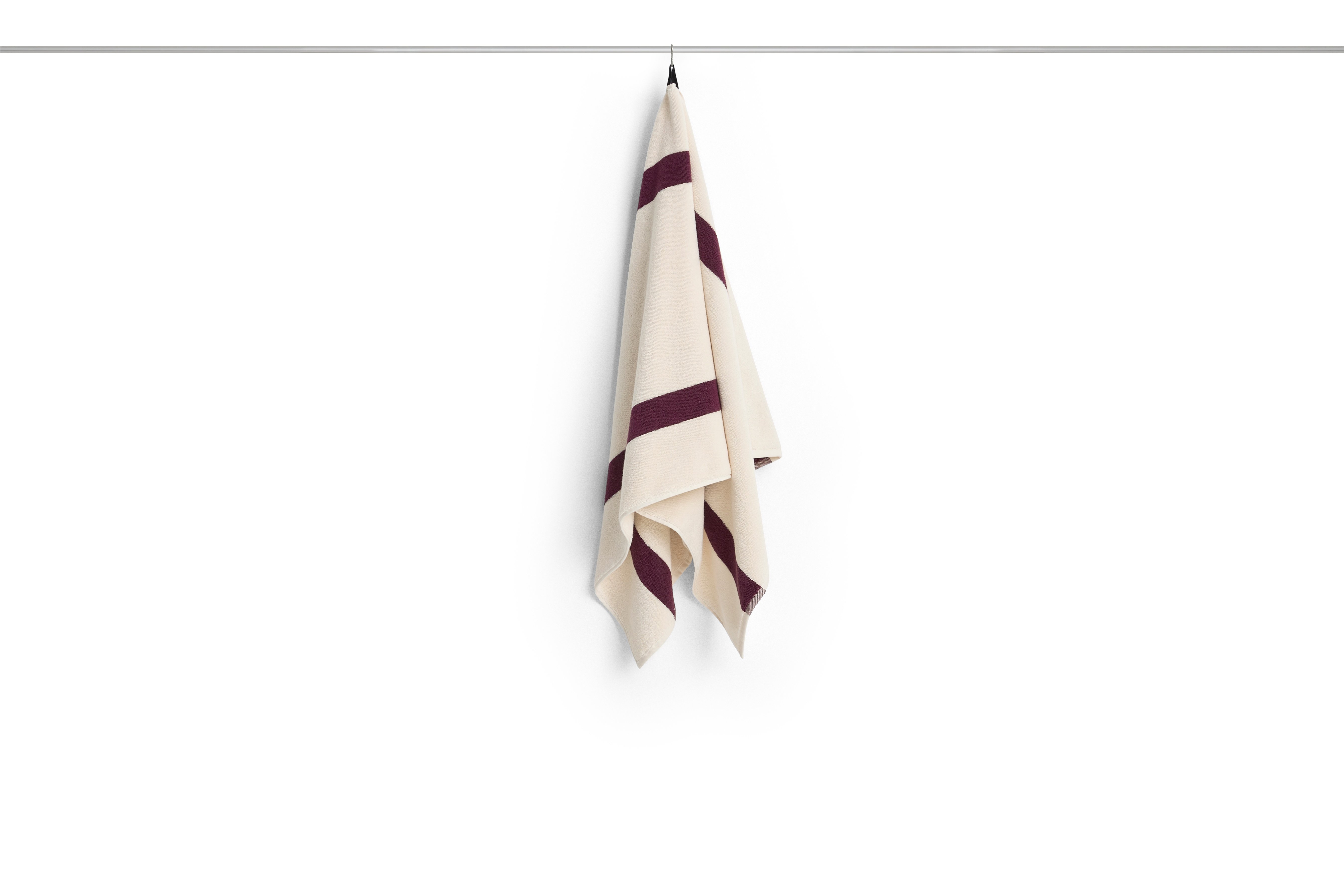 HAY - Gestreiftes Badetuch - W70 x L140 cm - Burgund