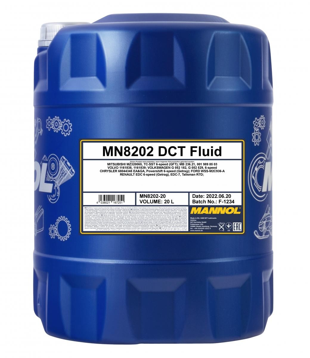 MANNOL Automatikgetriebeöl VW,FORD,AUDI MN8202-20 BMWDrivelogic7speed,EDC6speed,MB23621 PSADCS6speed