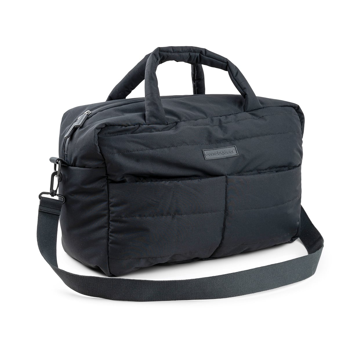 Done by Deer - Gesteppte Wickeltasche - Schwarz - 41 x 21 x H 29 cm