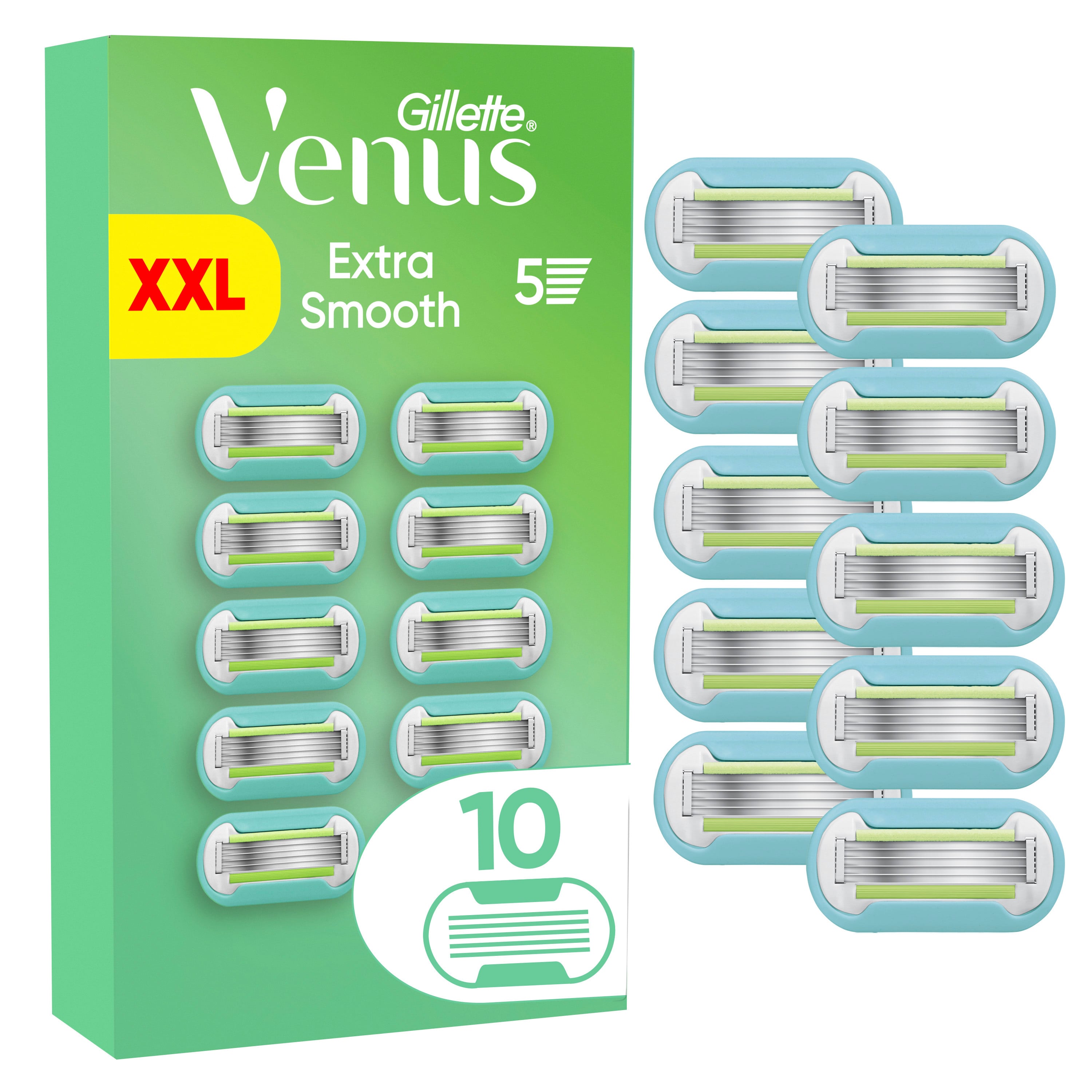 Venus - Extra Smooth Rasierklingen - Grün/Weiß - 10 Stück