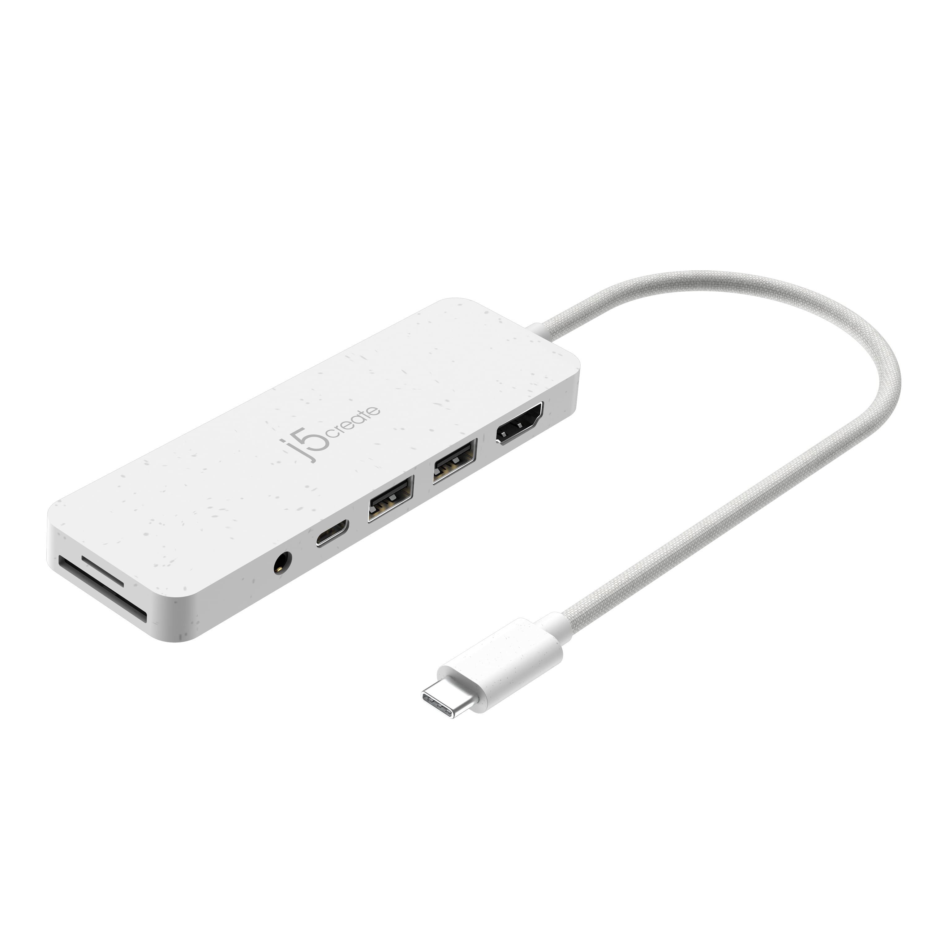J5create - Eco-Friendly USB-C Multi-Port Hub With Power Delivery - White