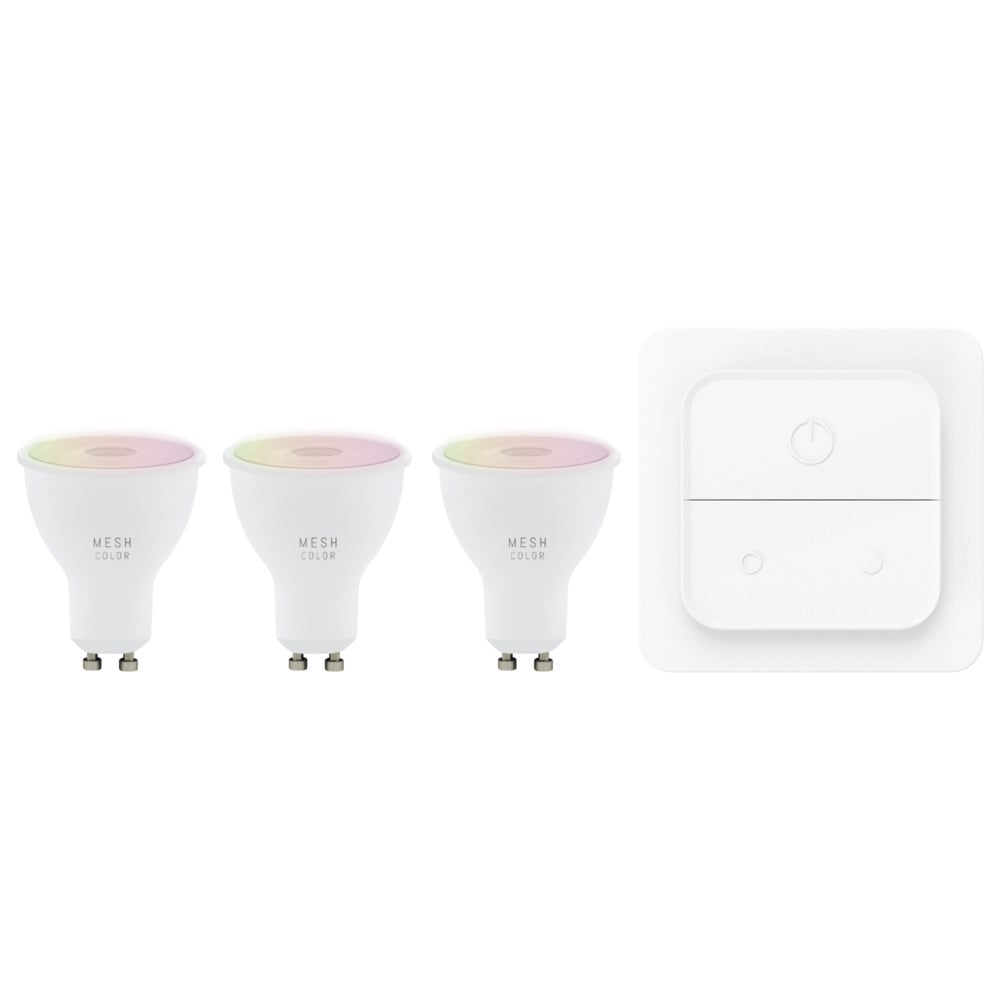 EGLO CONNECT-Z GU10 LED-Leuchtmittel 3er-Pack – RGB + Einstellbares Weiß, Zigbee, Matter & Thread Kompatibel