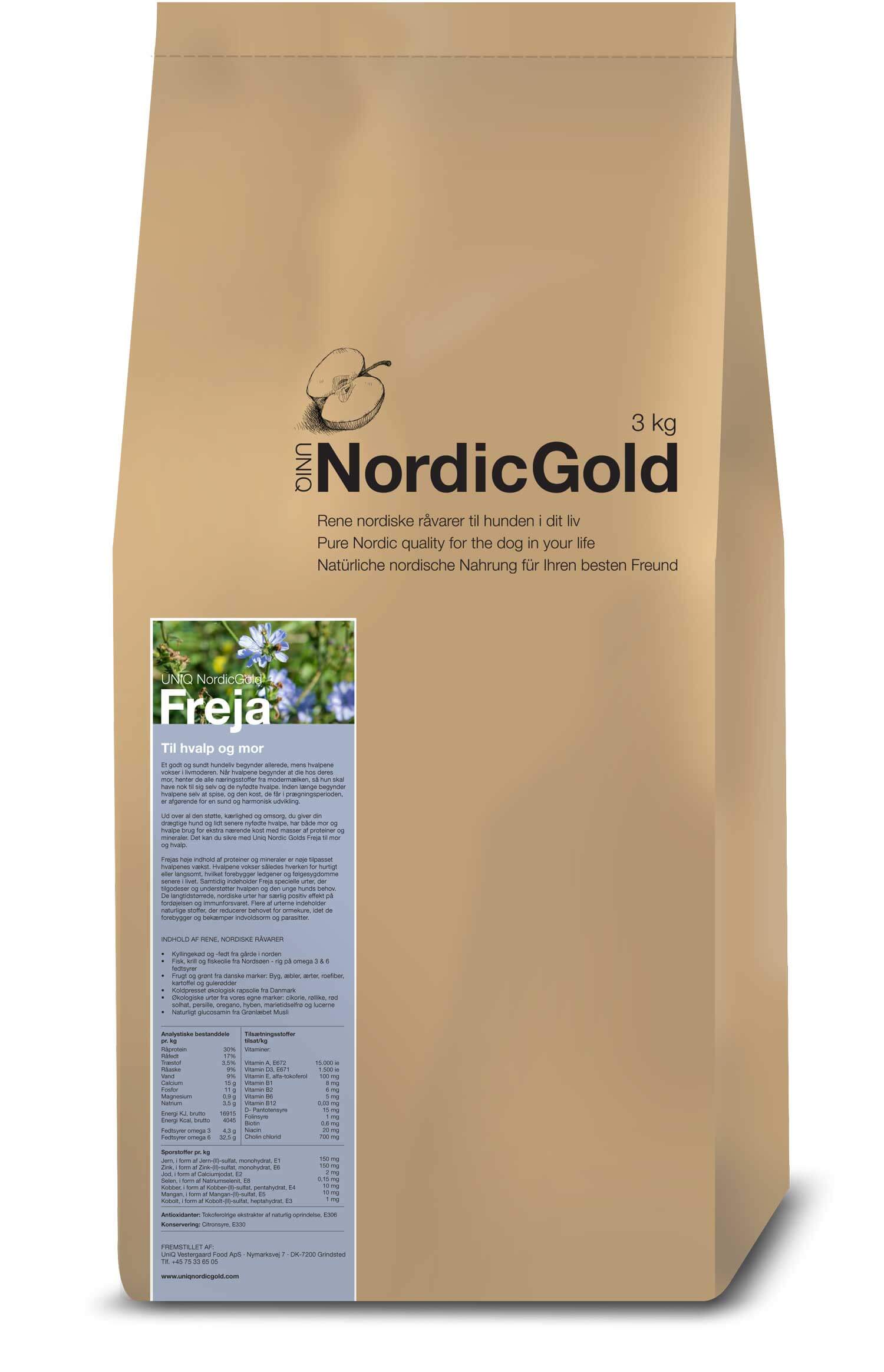 UniQ - Nordic Gold Freja Puppy Dog Food - 10 kg