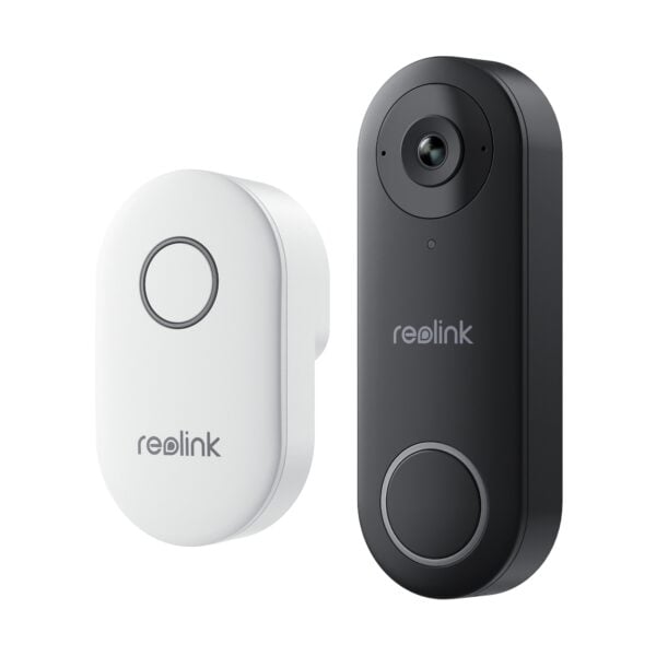 Reolink – D340W Intelligente WLAN Video-Türklingel mit 2K+ Auflösung – Schwarz