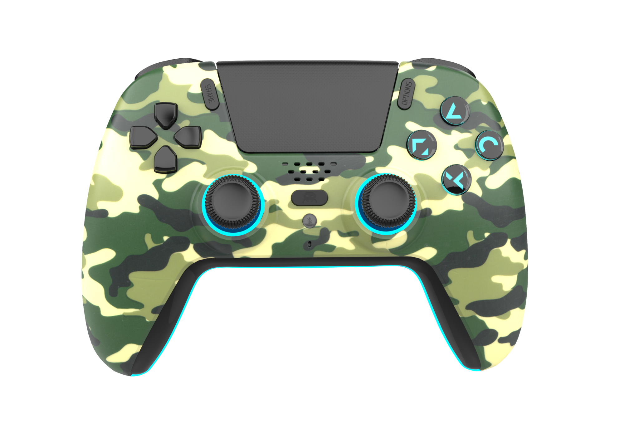 Freaks And Geeks - Wireless Bluetooth Controller for PS5- LED - Green Camo