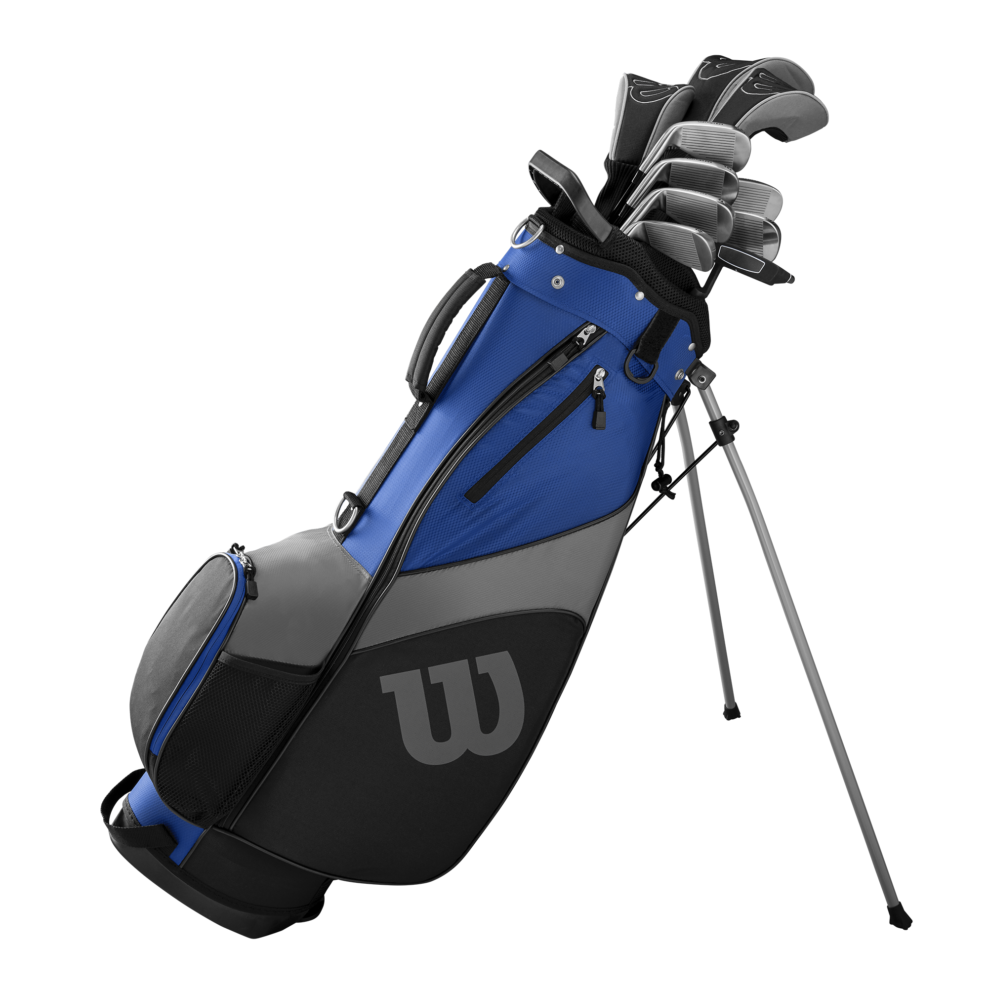 Wilson - 1200 TPX Graphit Golfpaket Set mit 10 Schläger und Tasche - Blau