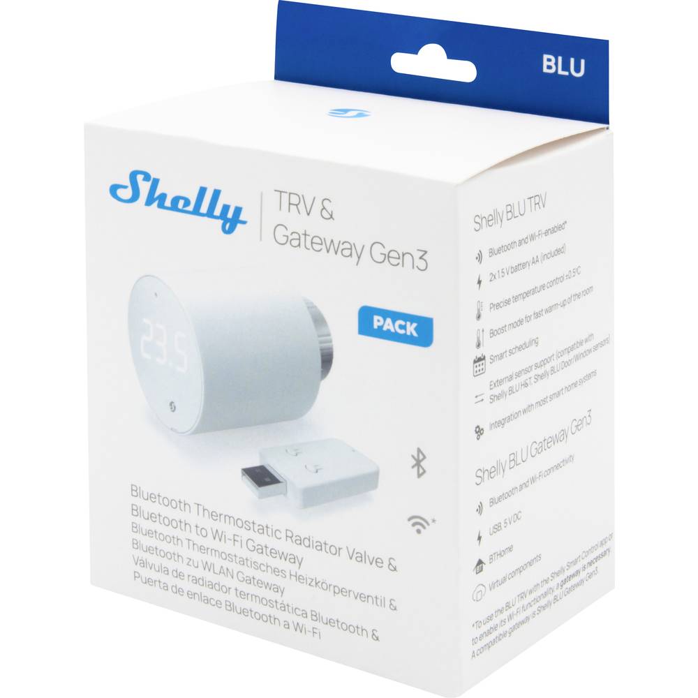 Shelly BLU TRV + BLU Gateway Gen3 - Smart radiator thermostat