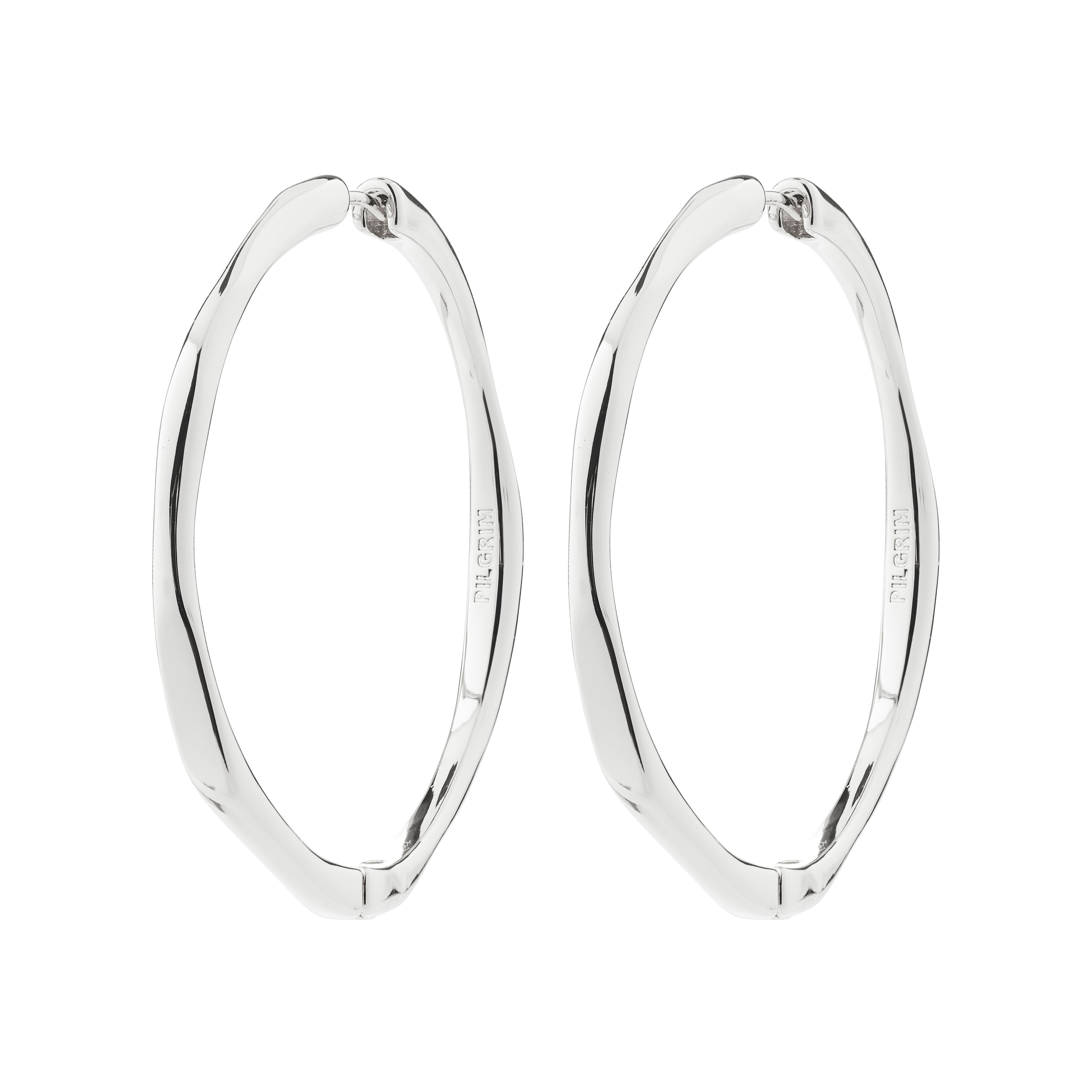 PILGRIM - PRESENCE Hoop Earrings - Silver Plated - 45 mm
