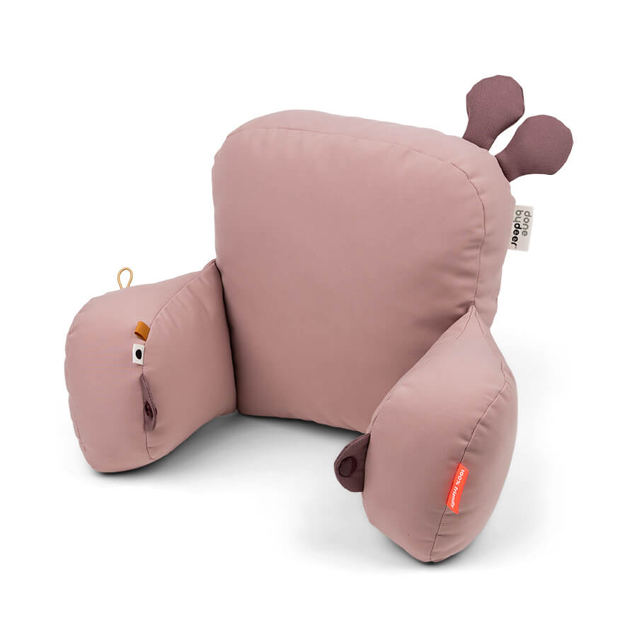 Done by Deer - Kinderwagen-Sitzkissen Raffi - Rosa - H: 27 cm, W: 25 cm