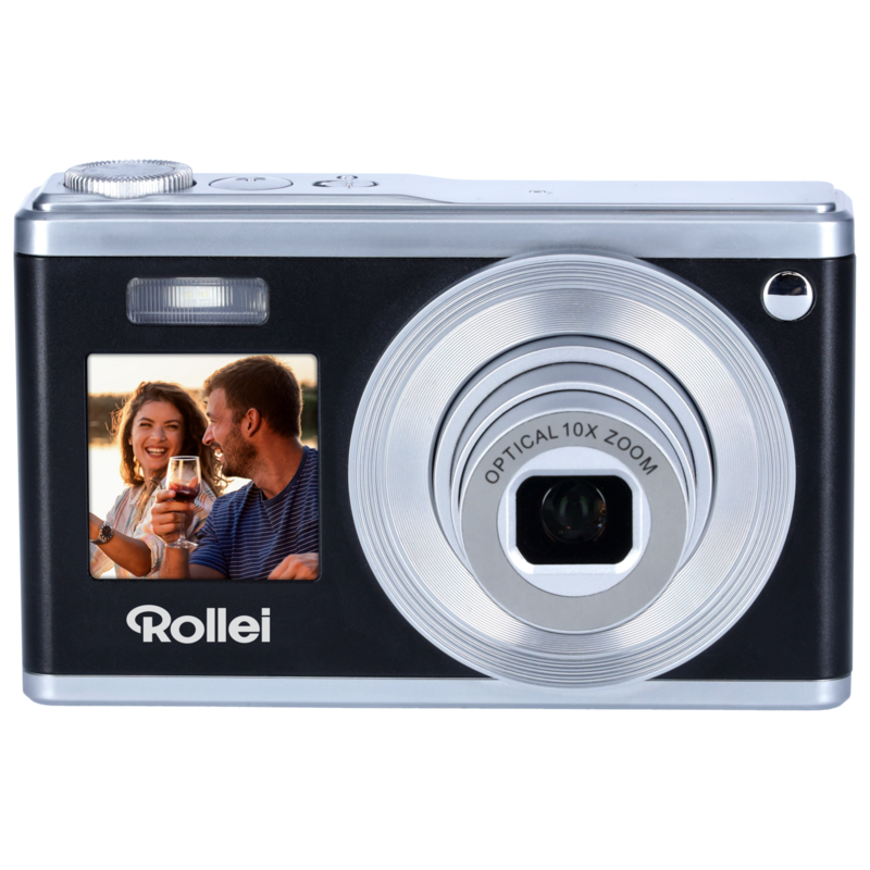 Rollei - Compactline 10x Kompaktkamera, Grau, Silber
