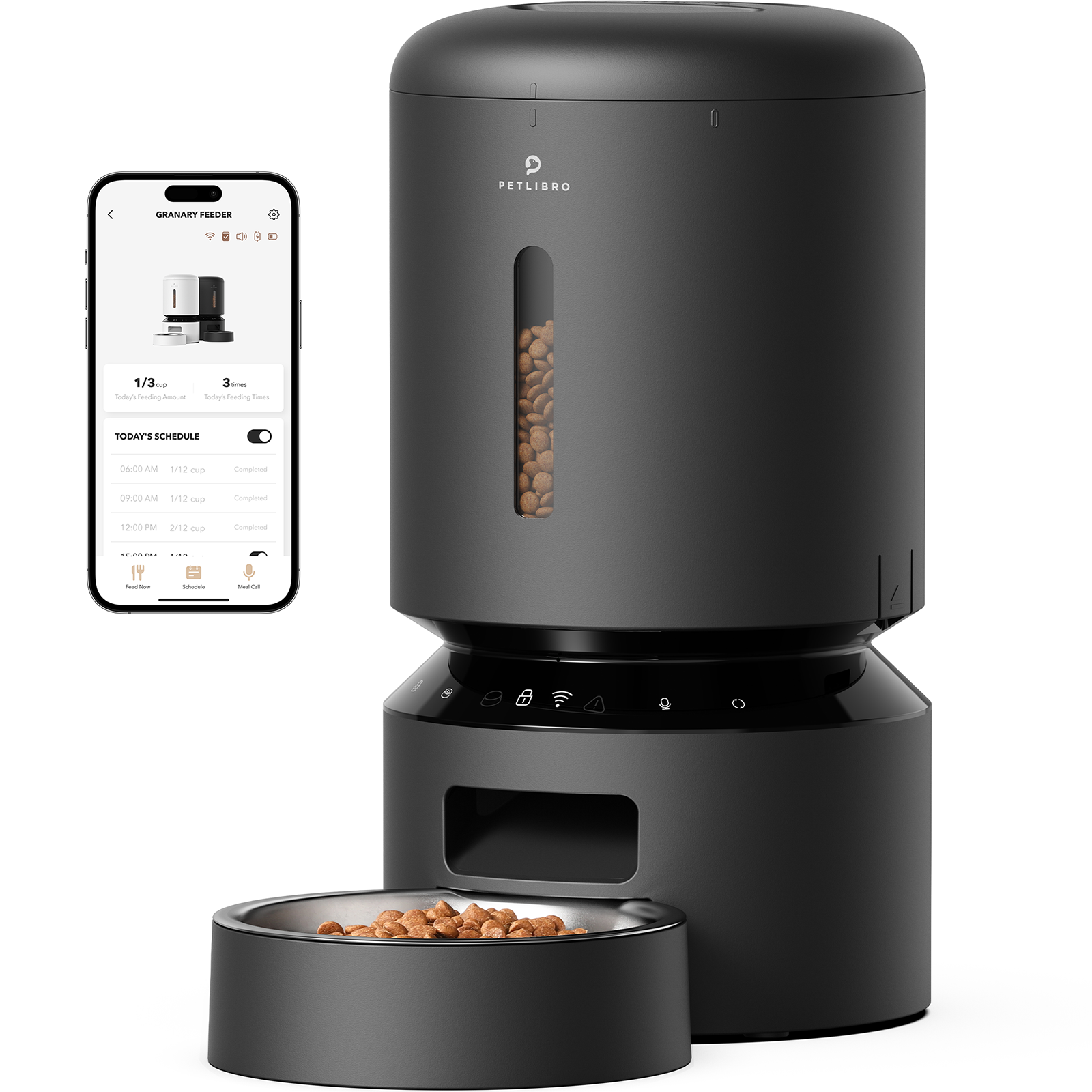 Petlibro - Granary WiFi Feeder - Black - 5-liter