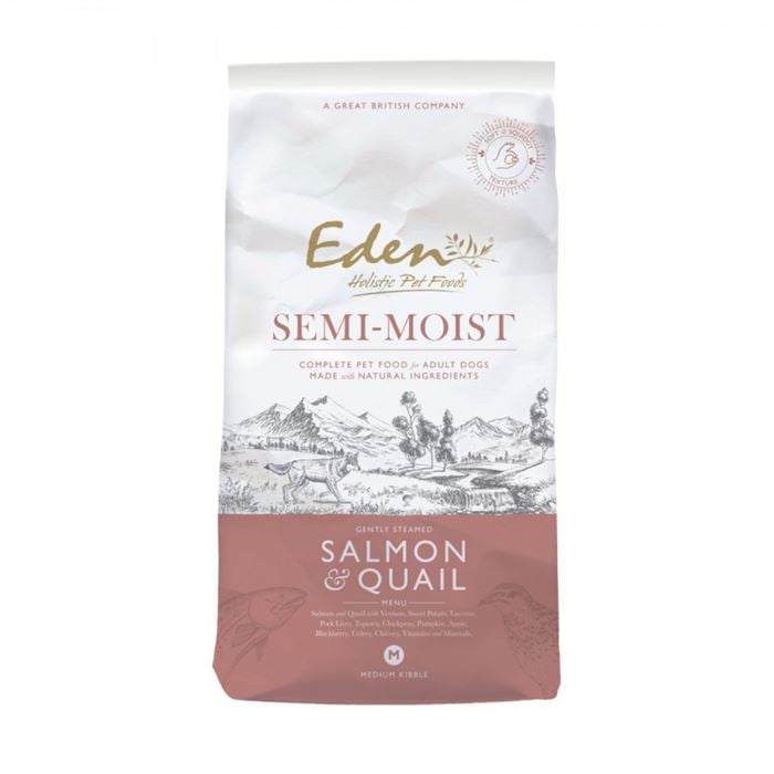 Eden - Wild Salmon & Quail Semi Moist - 10 kg.